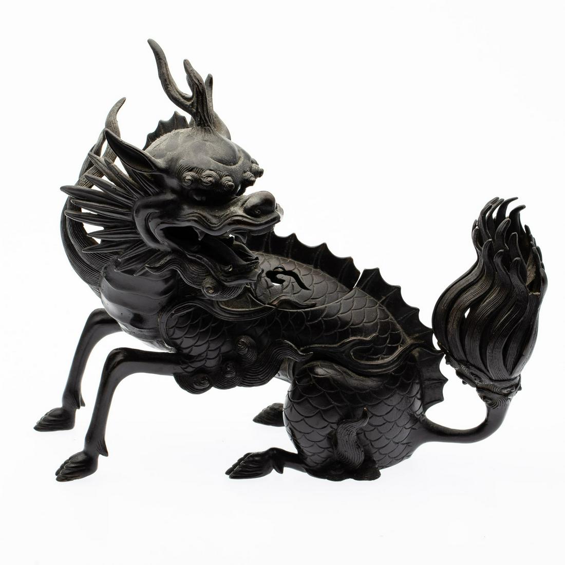 Japanese Bronze Fu Dog Incense Burner (1 of 8)