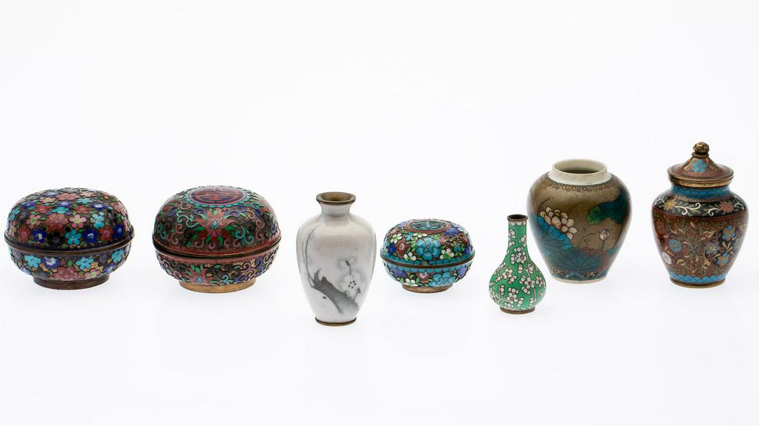 Group of 7 Asian CloisonnŽ Articles (1 of 10)