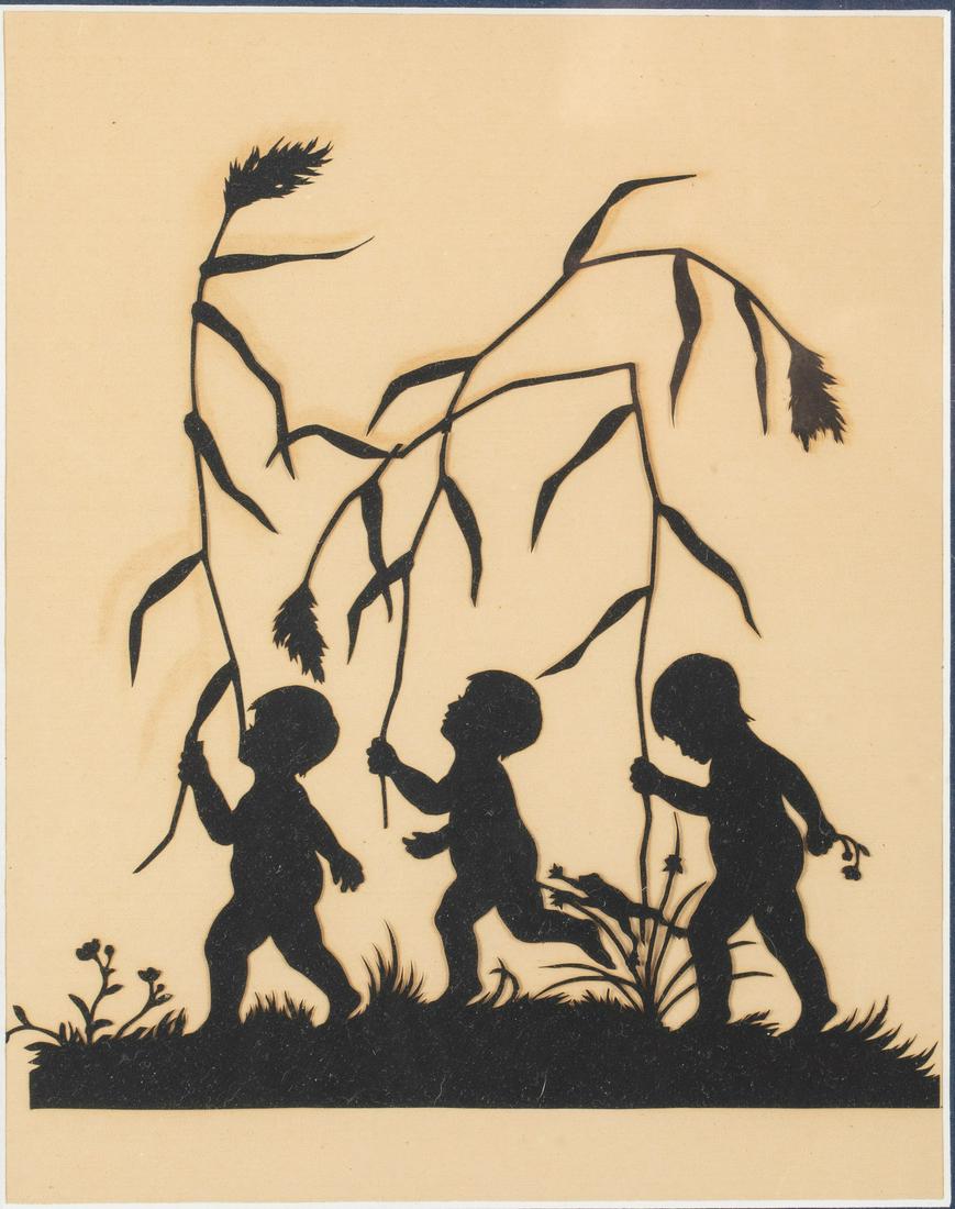 Silhouette with Children and Wheat (1 of 11)