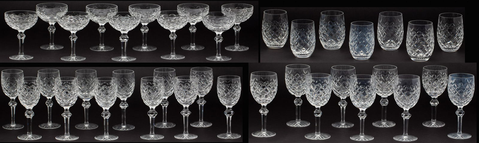Group of 38 Waterford Crystal Glasses (1 of 7)