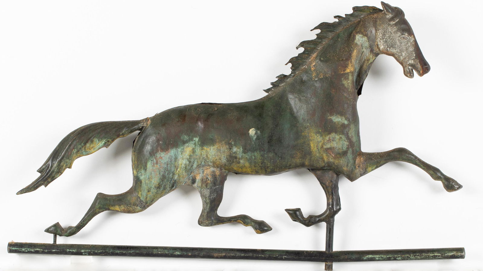 American Running Horse Copper Weathervane, 19th C (1 of 14)