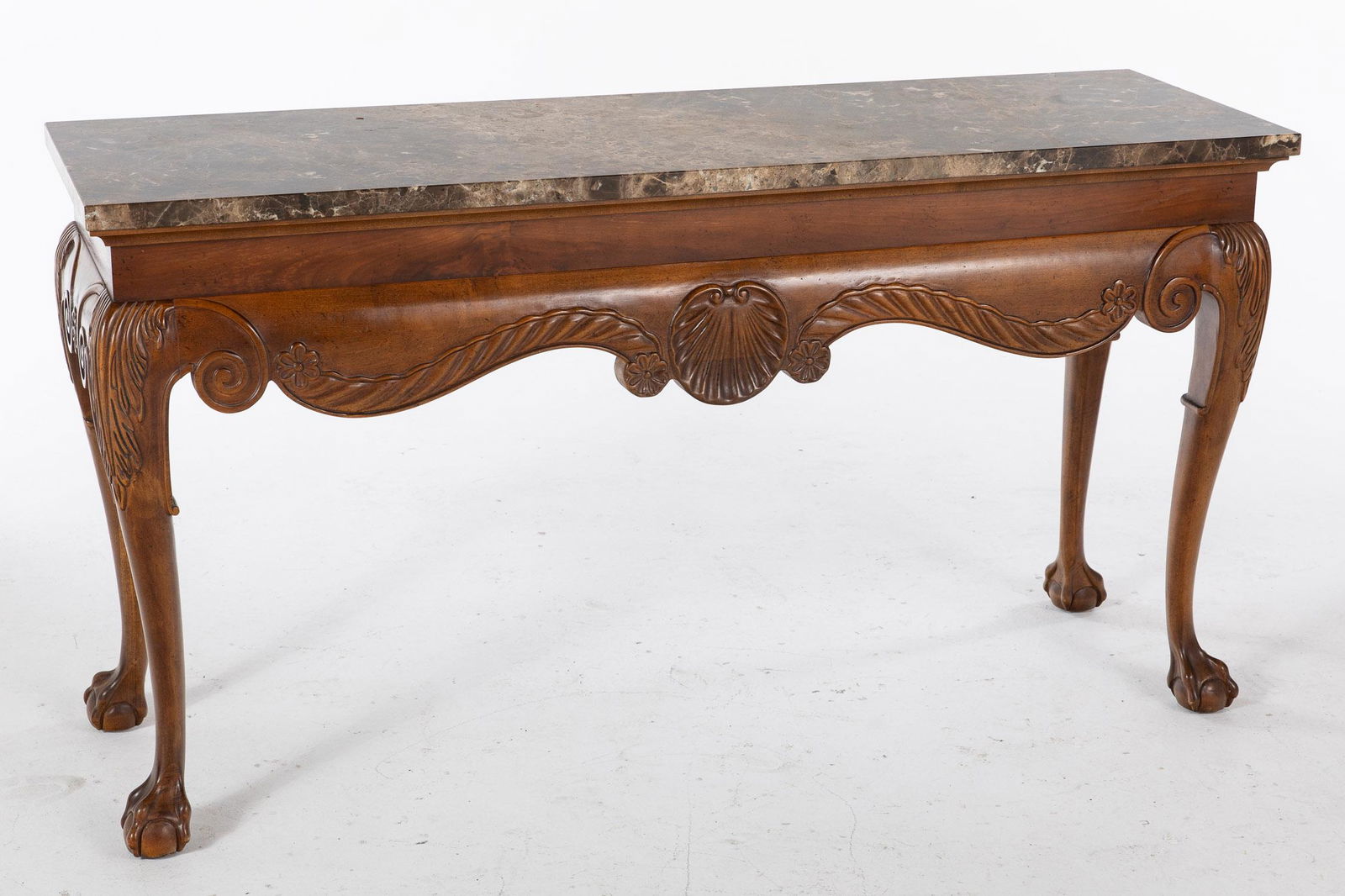 George II Style Marble Top Console Table, 20th C (1 of 6)