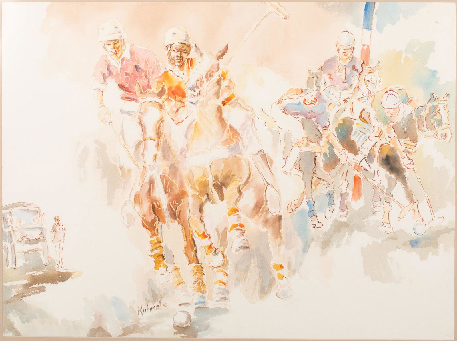 Manfred Kuhnert, Polo, Watercolor (1 of 17)