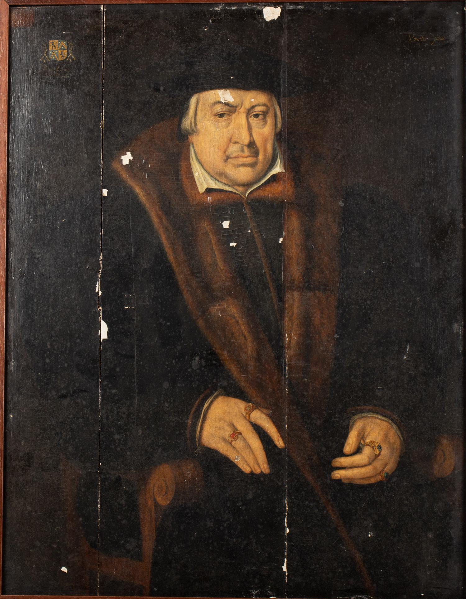 Flemish School, Bishop, Inscribed Pourbus, 17th C (1 of 20)