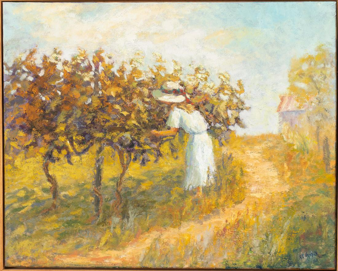 Karen Arthur, Sunday Vineyard Virginia, Oil on Linen (1 of 12)
