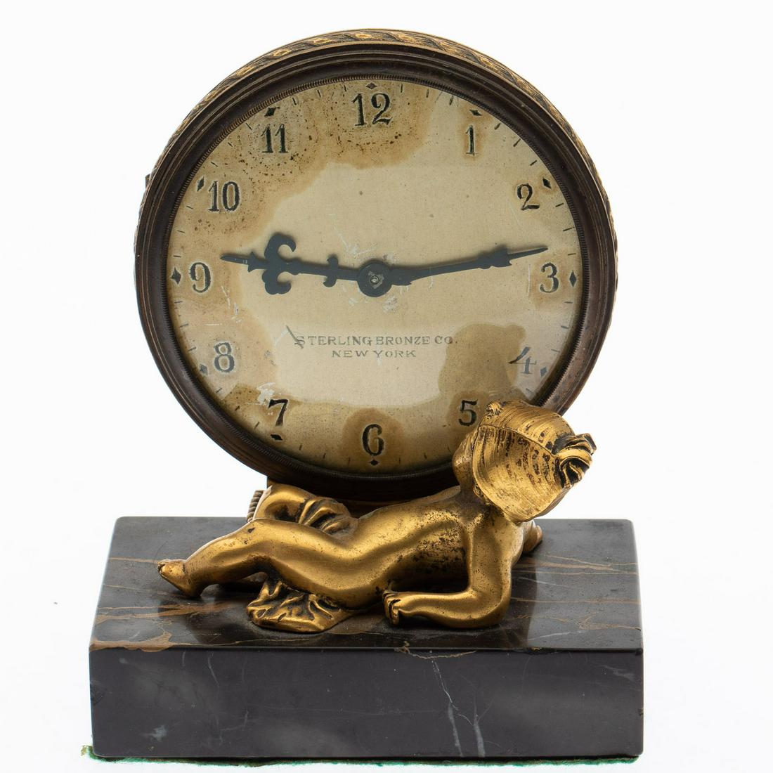 Sterling Bronze Co. Clock with Putti Figure (1 of 11)