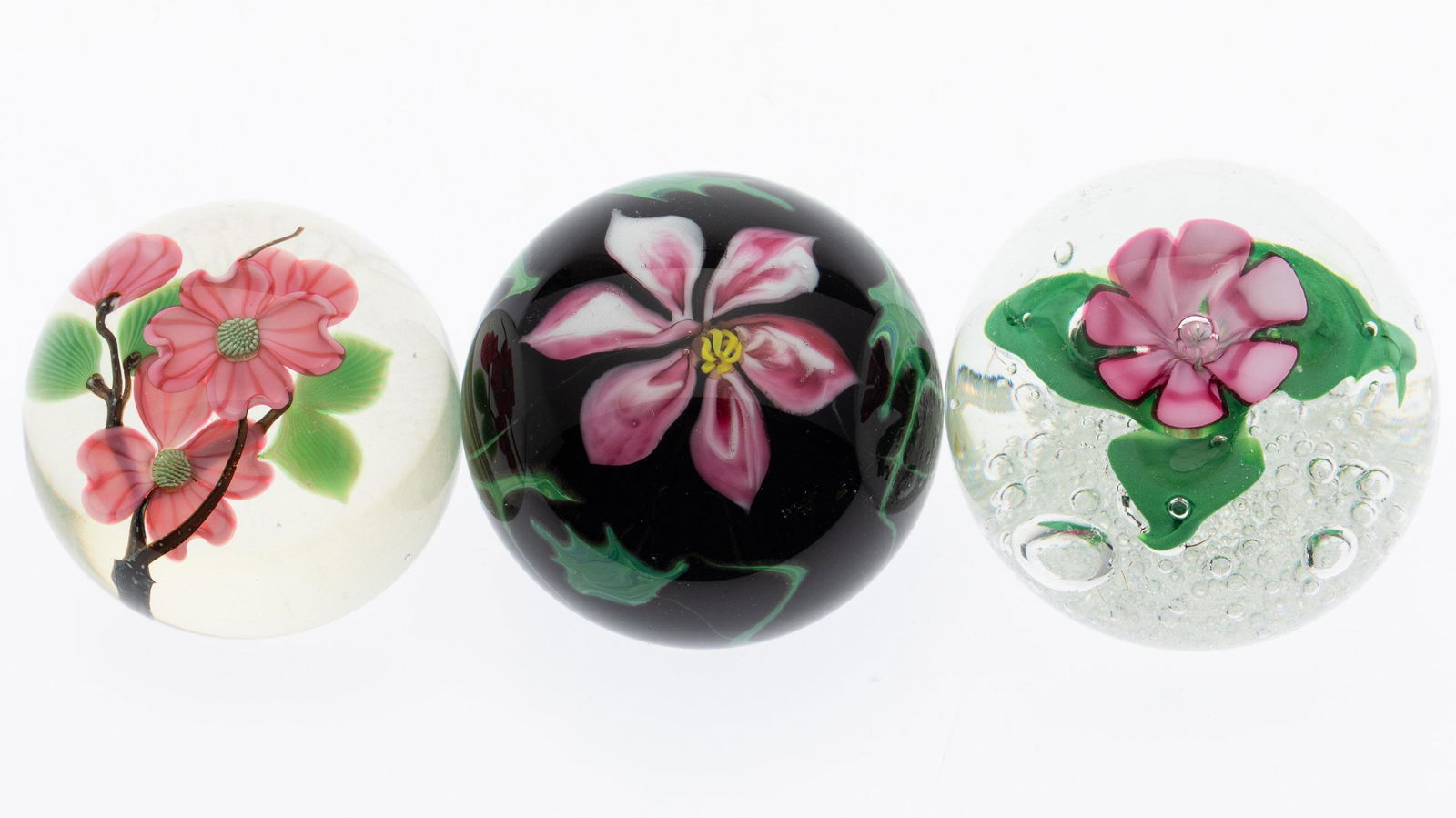 Three Floral Paperweights (1 of 7)