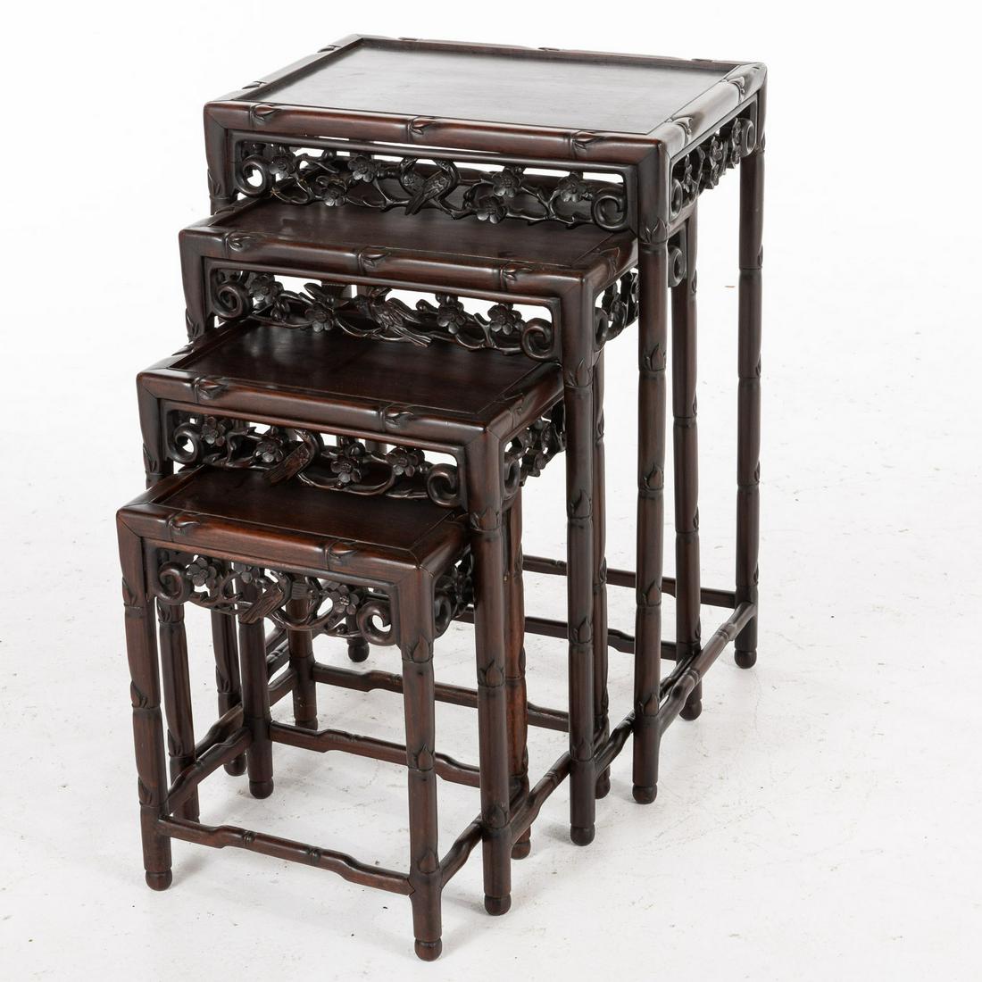 4 Chinee Hardwood Nesting Tables (1 of 9)