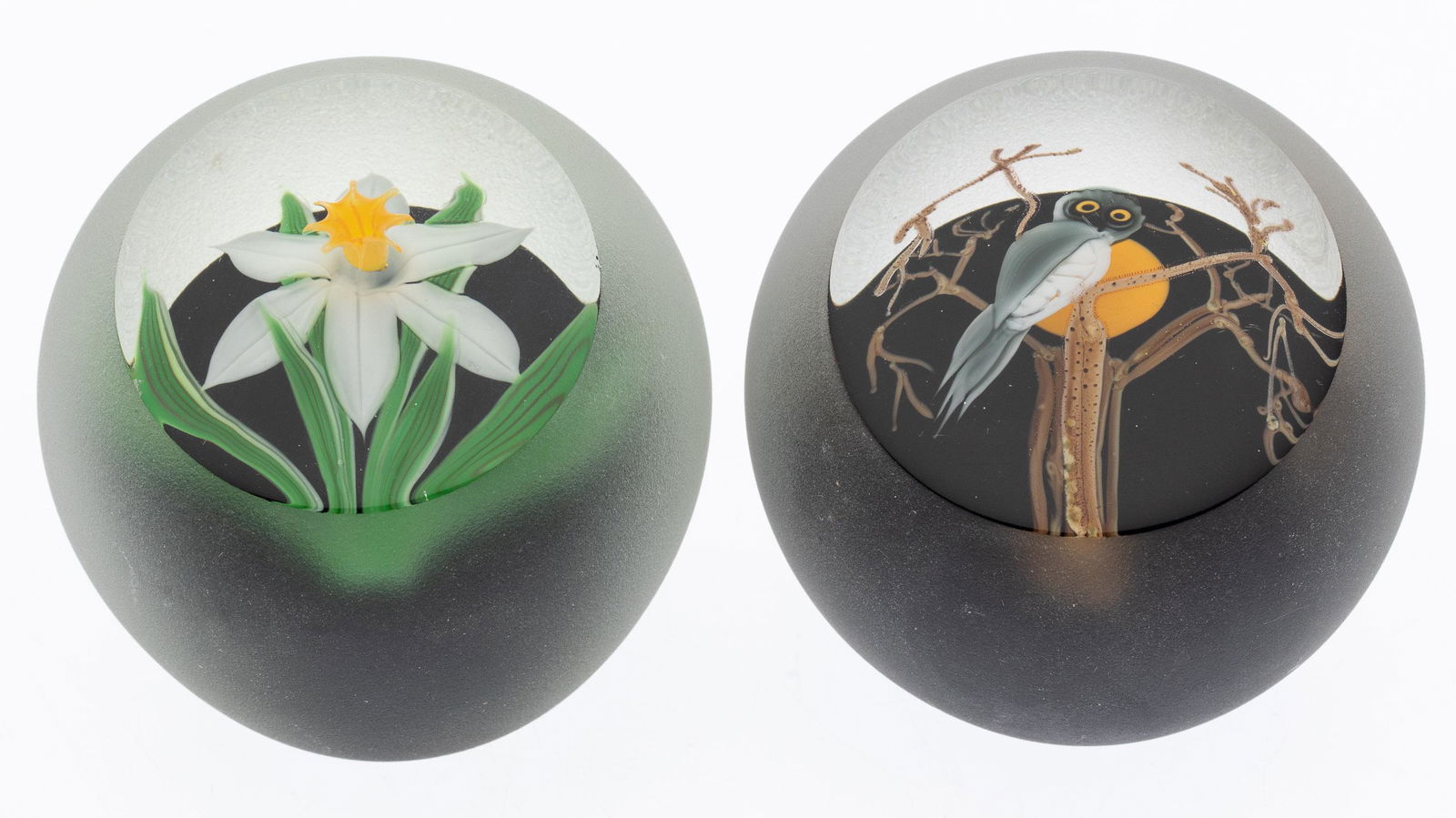 Two Paperweights Illegibly Signed (1 of 9)