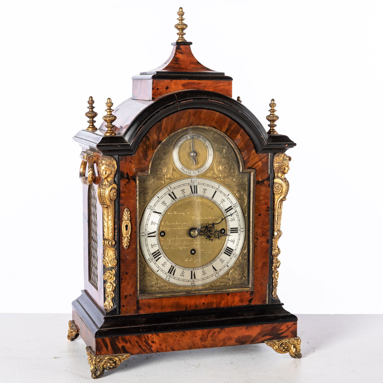 Faux Tortoise Mantle Clock w/ Shakespeare Quotes (1 of 14)