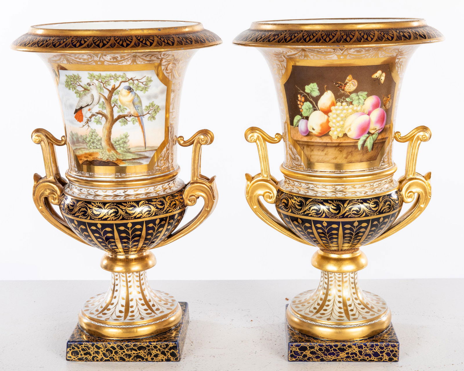 Pair of French Porcelain Urns, 19th Century (1 of 15)