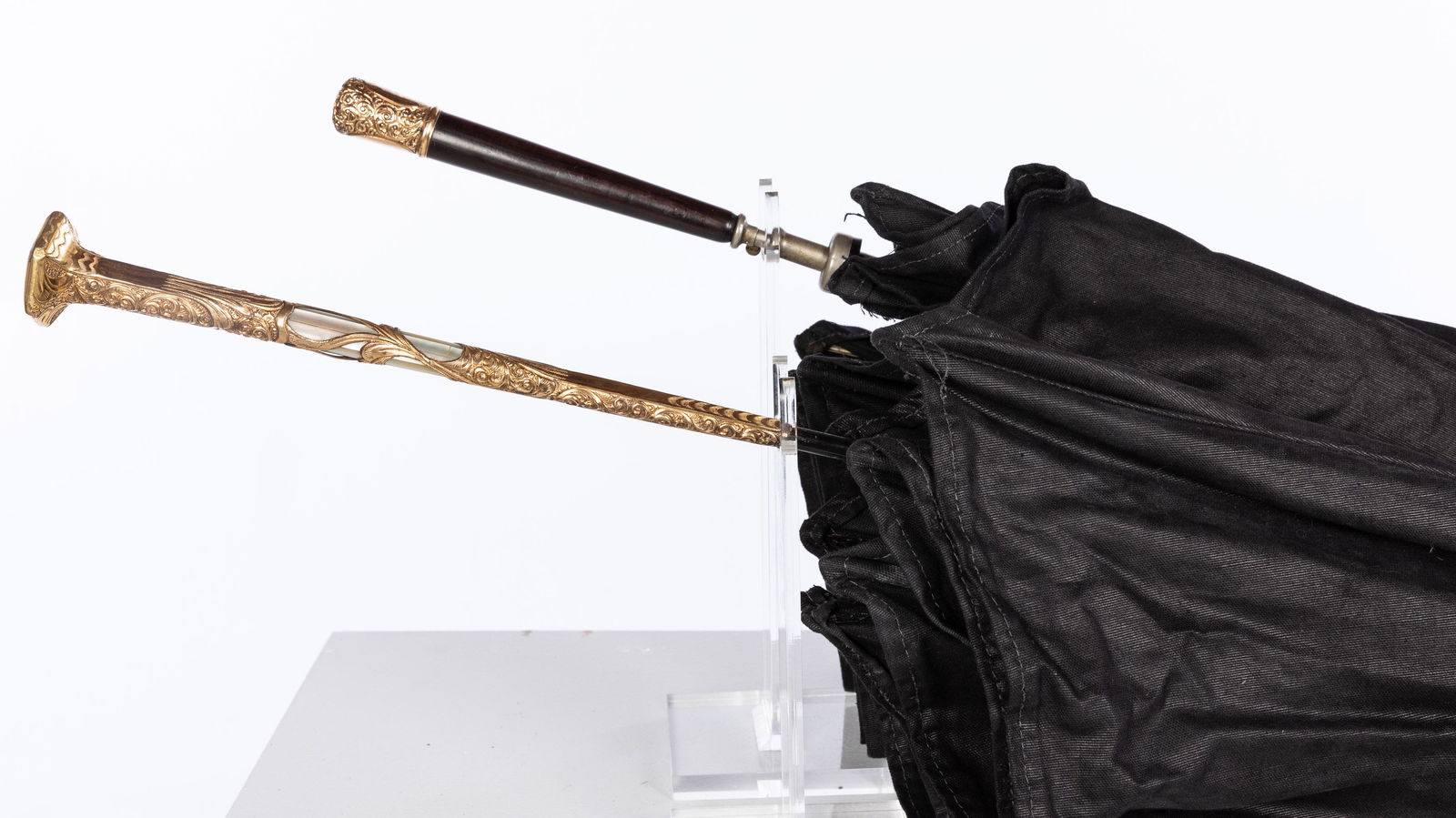 Two Umbrellas with 10K Gold Handles, 19th Century (1 of 7)