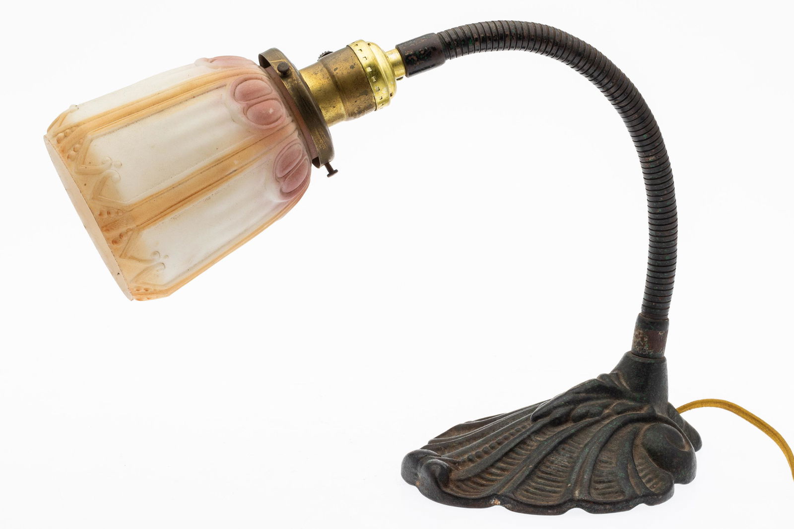 Leviton Cast Iron and Glass Desk Lamp (1 of 9)