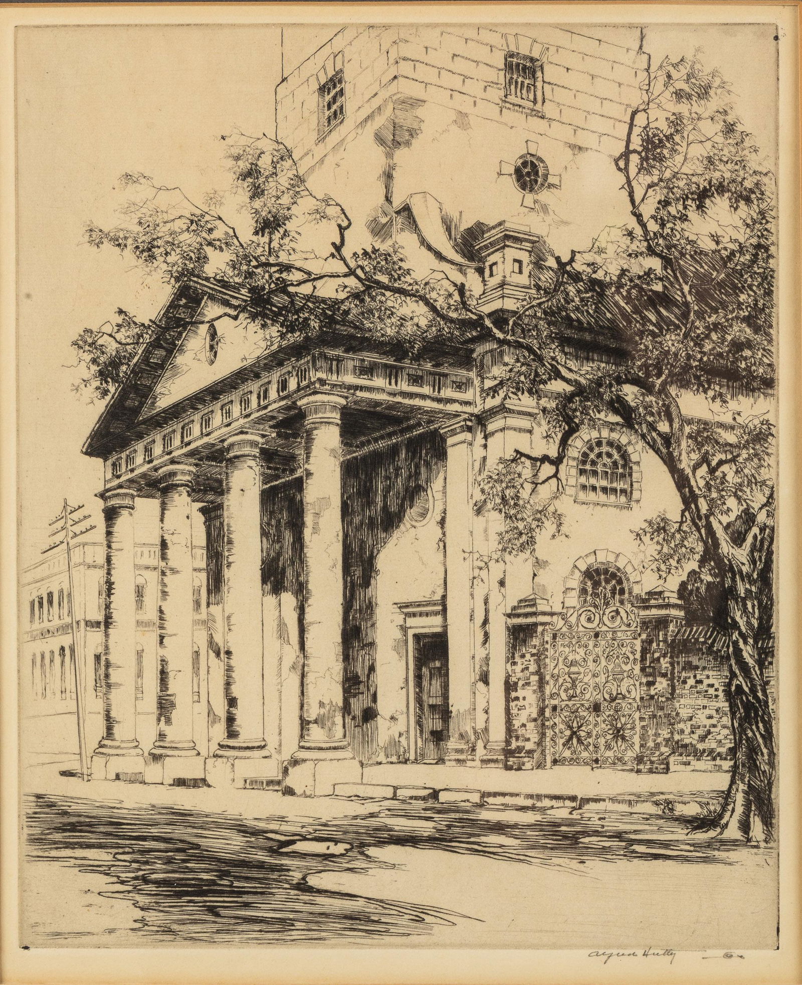 Alfred H. Hutty, St. Michael's Charleston, Etching (1 of 13)