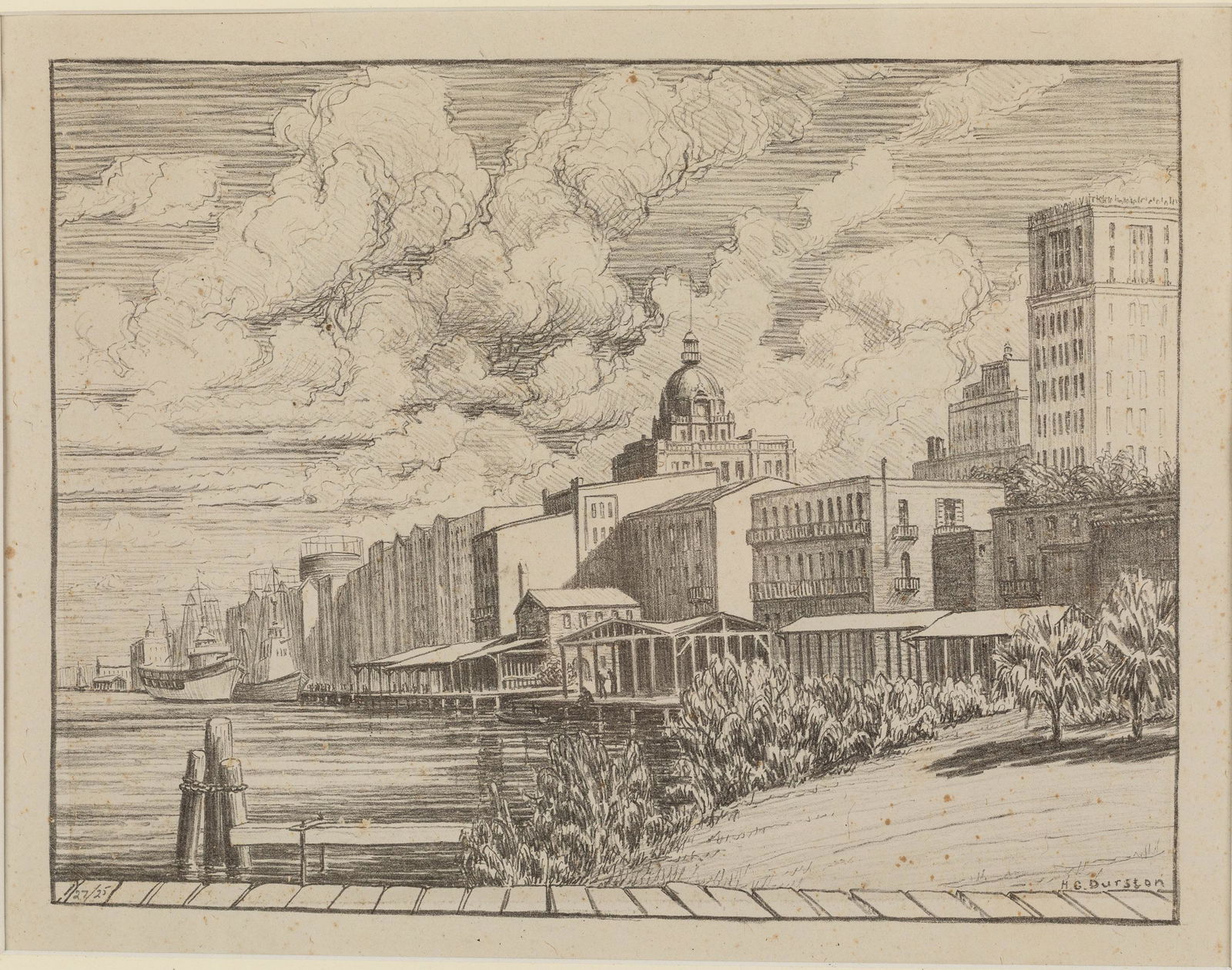 H. G. Durston (1881-1955), River St, 1925, Engraving (1 of 13)