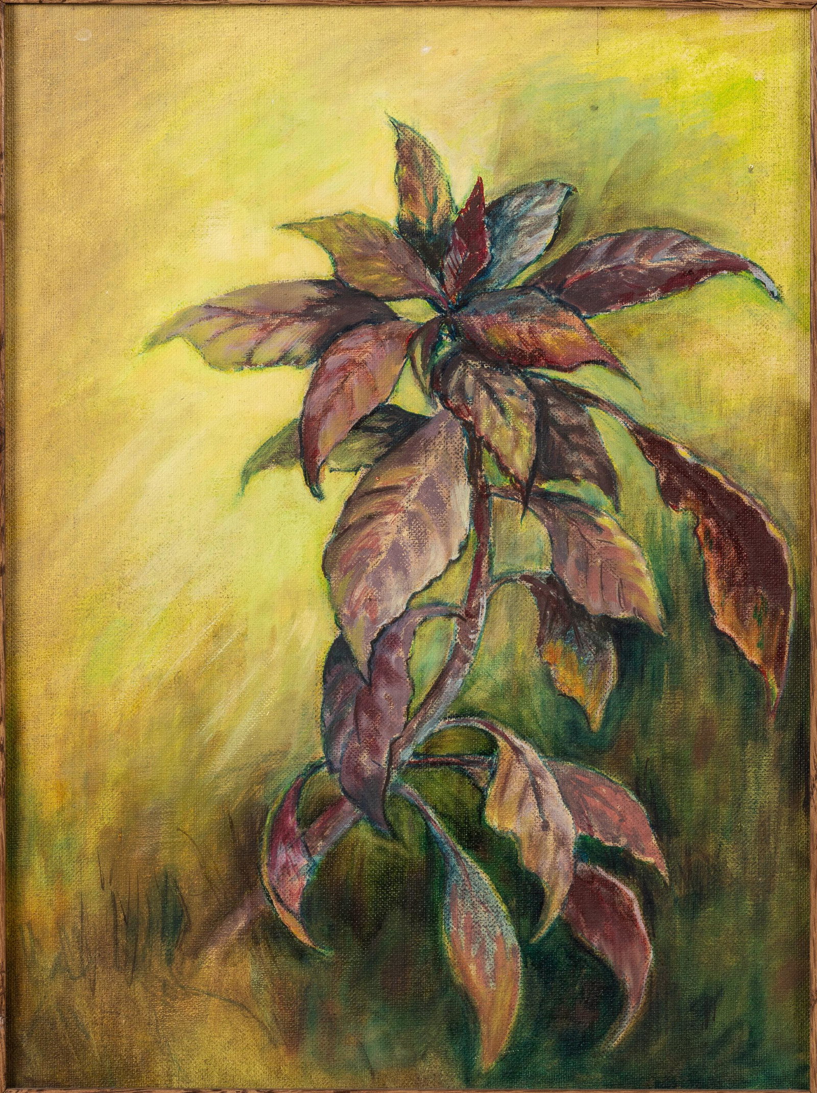 Helen Hatch Inglesby (GA, 1914-1999), Leaves, O/B: Property from the Collection of John and Virginia Duncan, Savannah, GA Description: Helen Hatch Inglesby (Savannah, 1914-1999), Leaves, Oil on Board, unsigned, with 'Savannah Art Association Ident