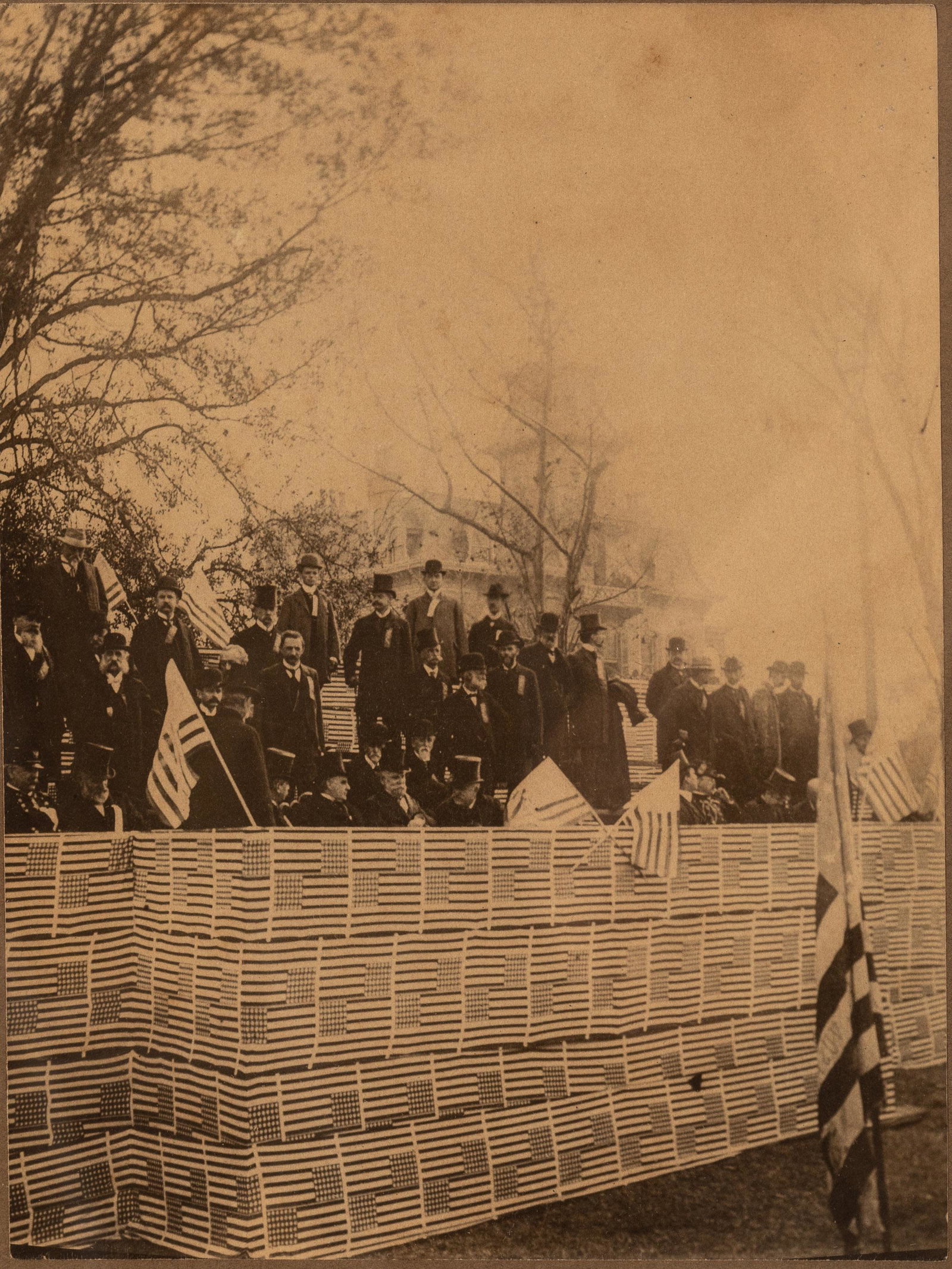 President McKinley, Savannah, 1898, Vintage Photo: Property from the Collection of John and Virginia Duncan, Savannah, GA Description: President William McKinley, On Drayton and Bolton Streets, Savannah Dec. 17, 1898, Vintage Photograph, vintage p