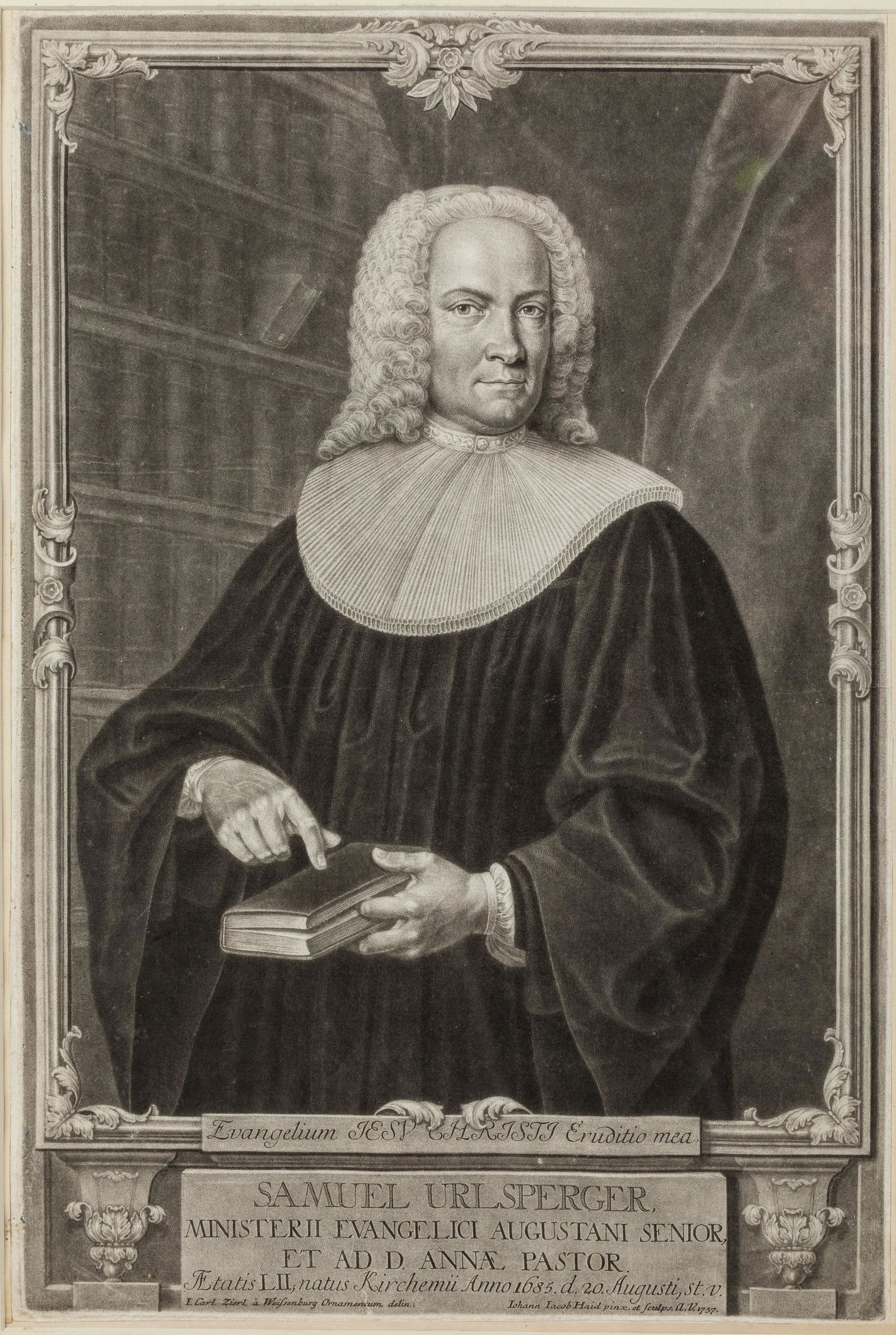 Samuel Urlsperger Portait Engraving, 18th C (1 of 11)