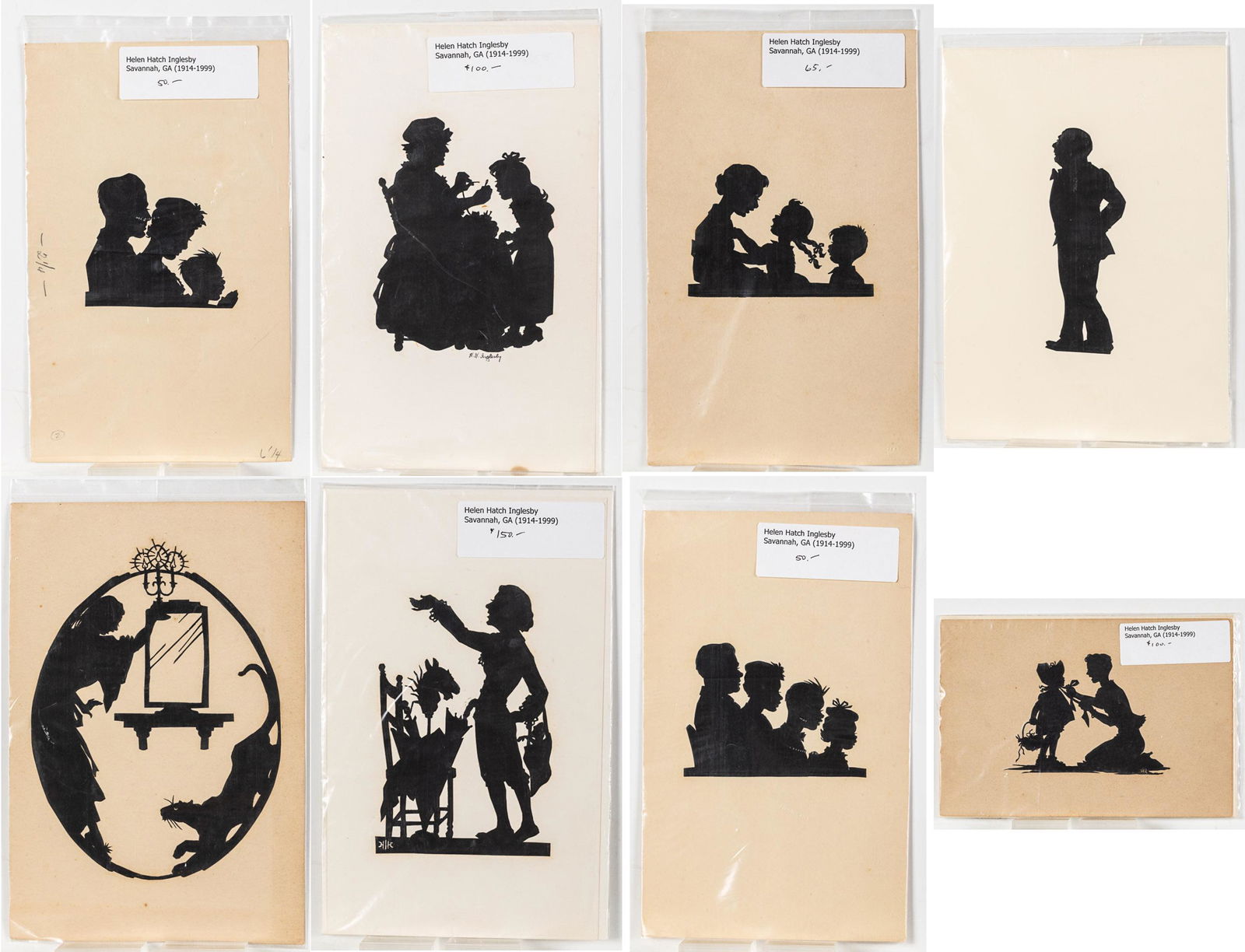 Helen Hatch Inglesby (1914-1999), 8 Silhouettes (1 of 20)