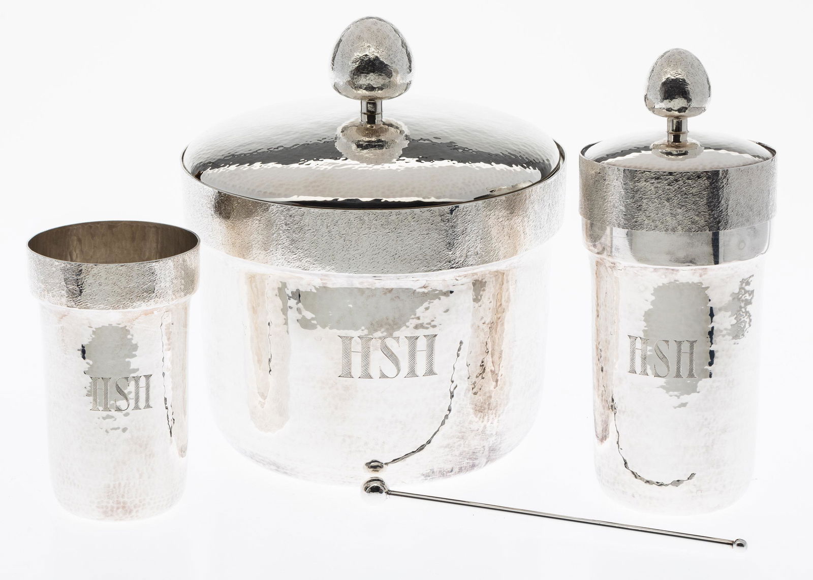 Buccellati Sterling Ice Bucket, Martini Shaker & Cup (1 of 12)