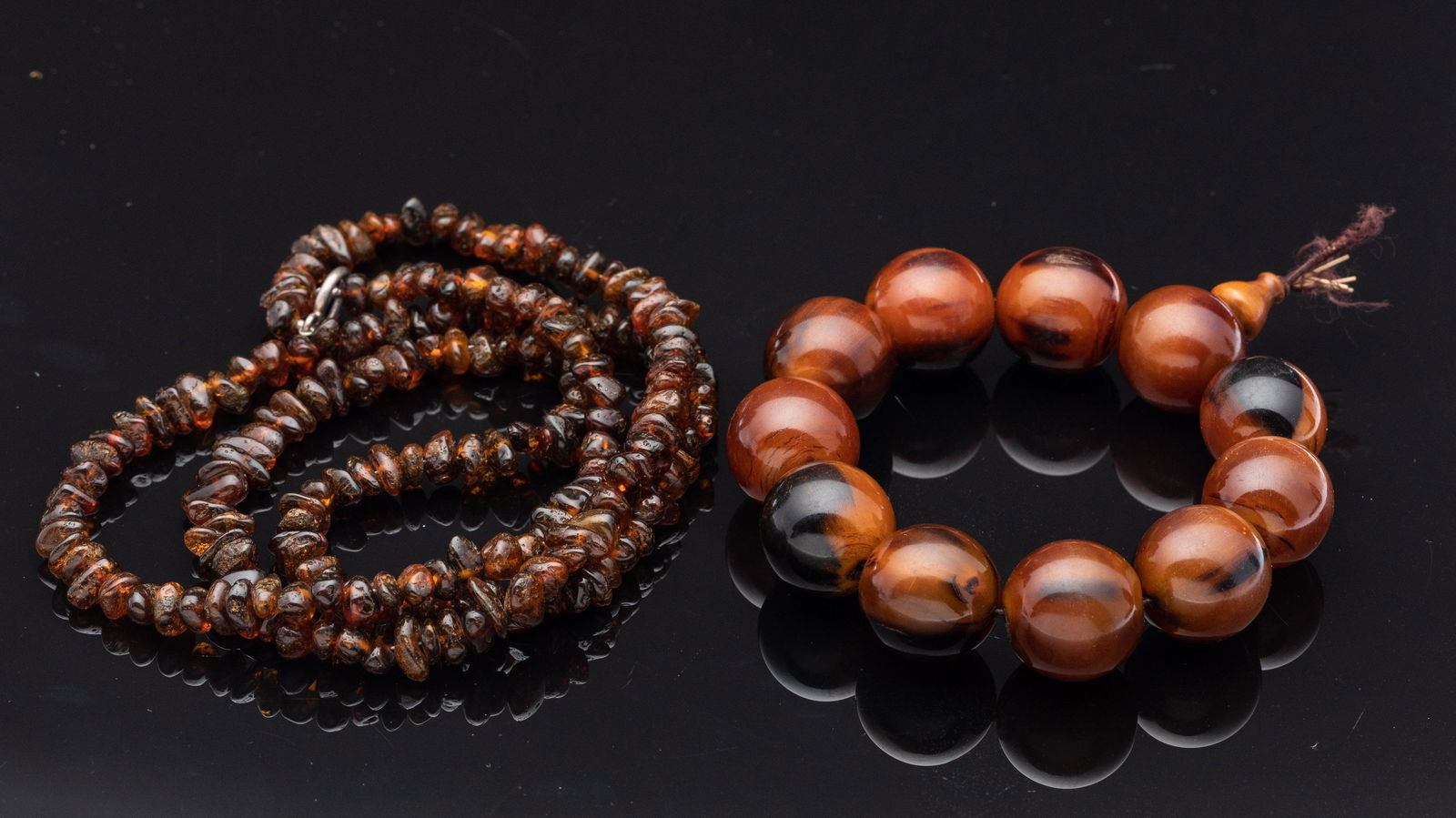 Amber Necklace and Horn Beaded Bracelet (1 of 6)