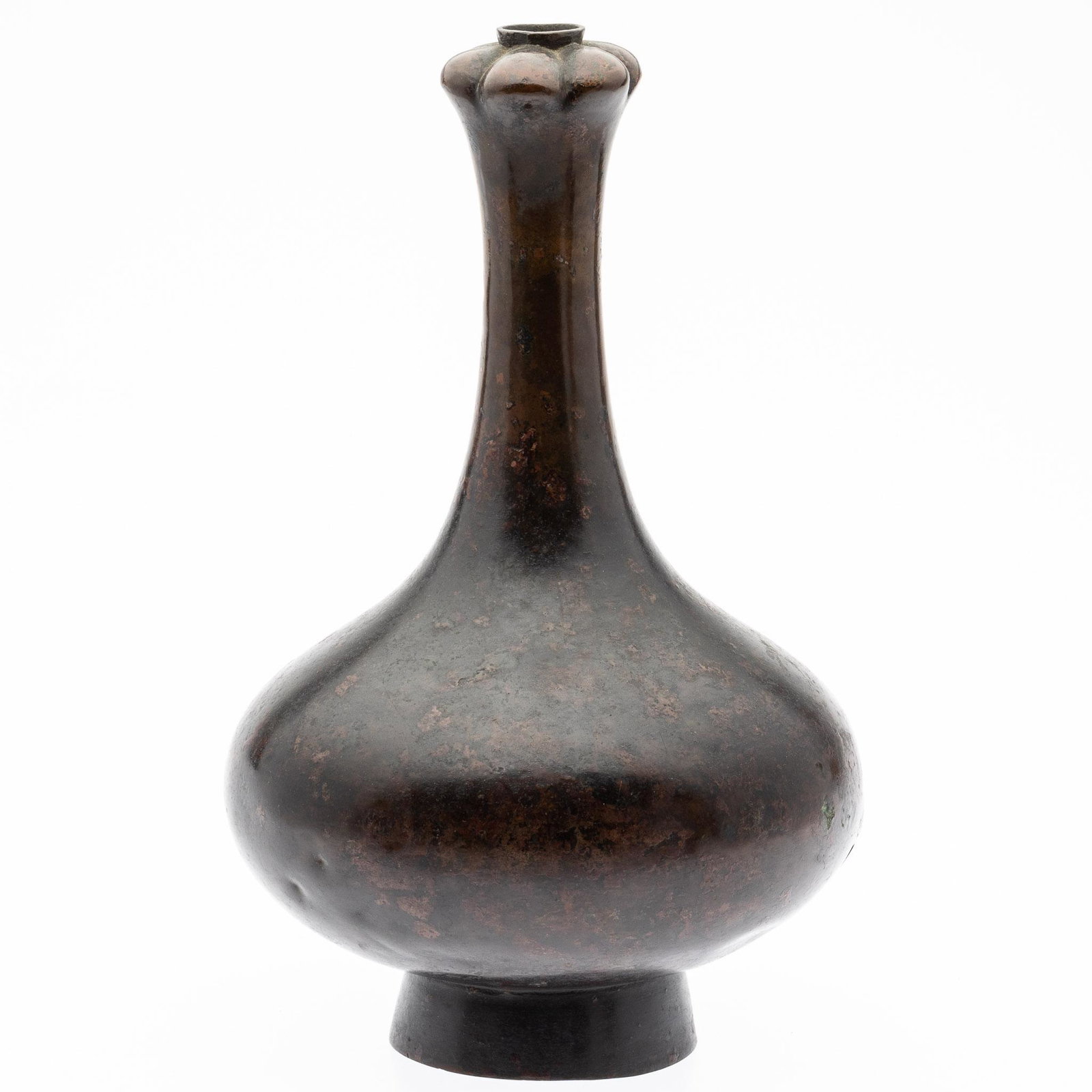 Chinese Bronze Garlic Top Bottle Vase (1 of 12)
