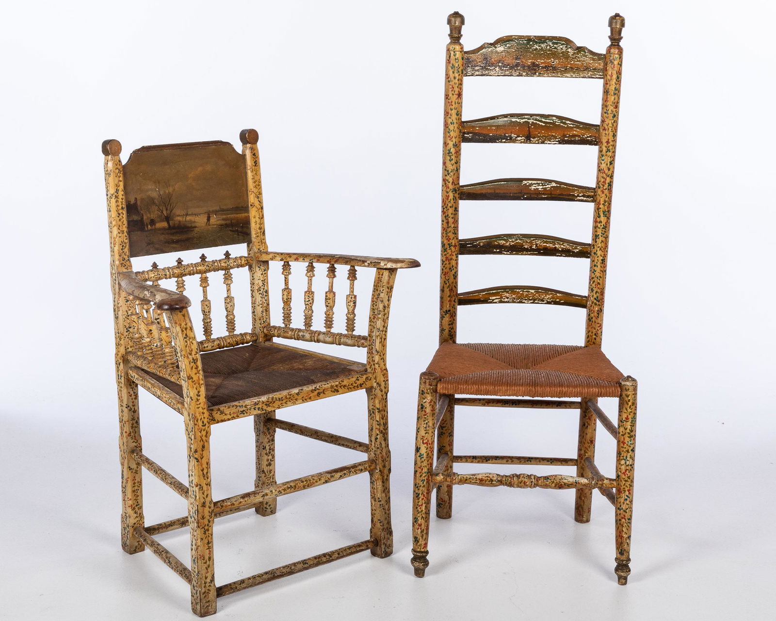 Two Dutch Painted Chairs, 19th C (1 of 20)