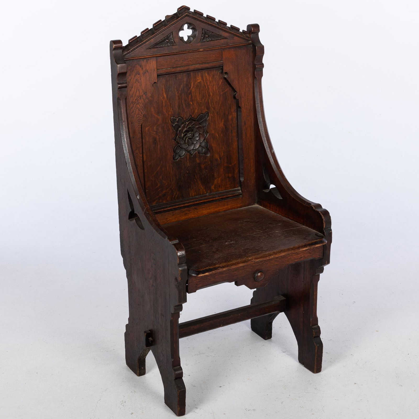 Gothic Oak Hall Chair, 19th Century (1 of 11)