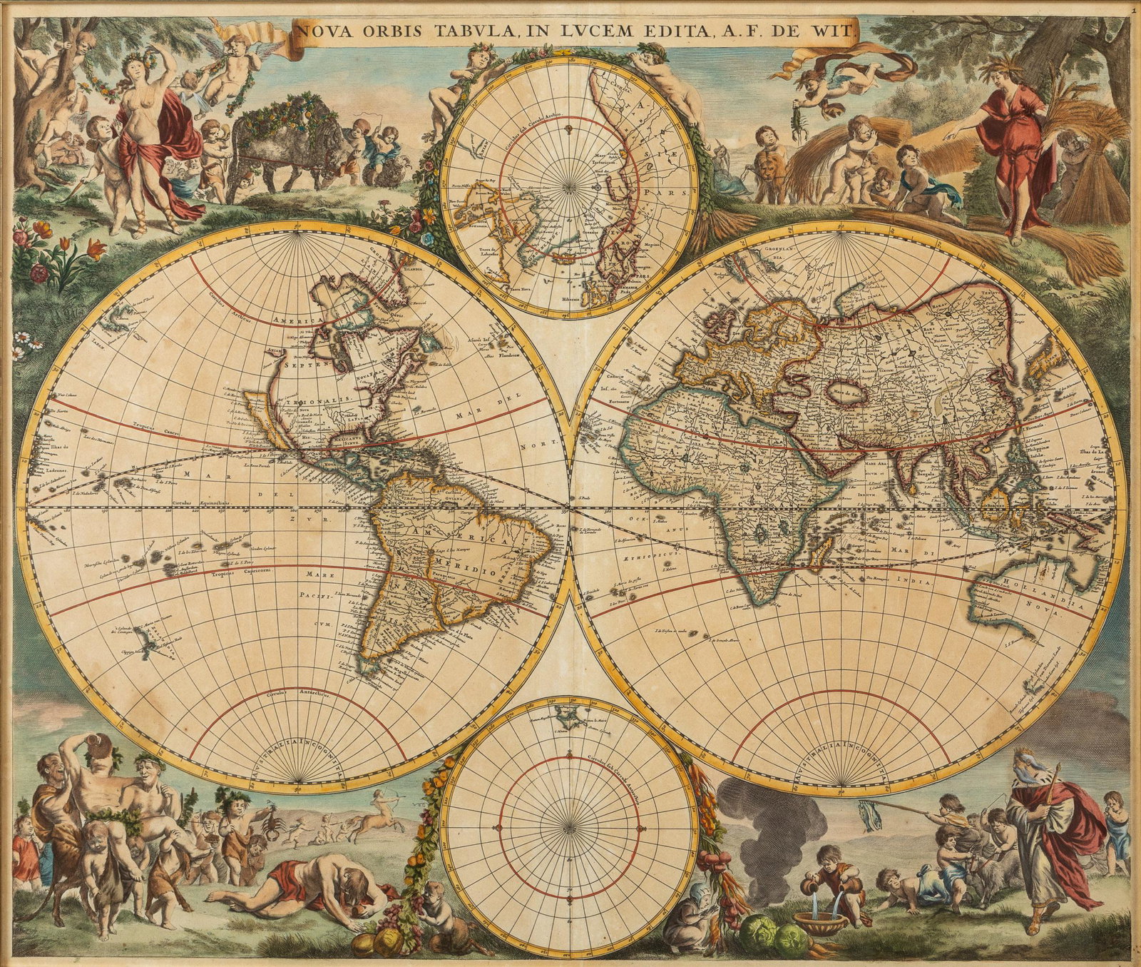 De Wit, Map of North and South America, c. 1720 (1 of 19)