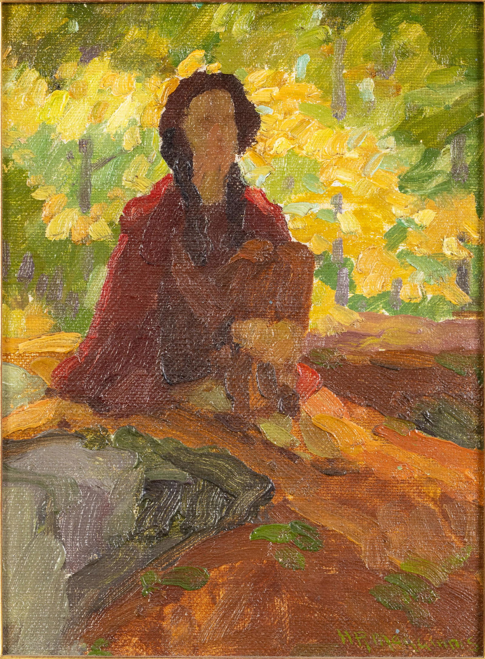 Henry MacGinnis (1875-1962), Jane in Red, O/B (1 of 12)