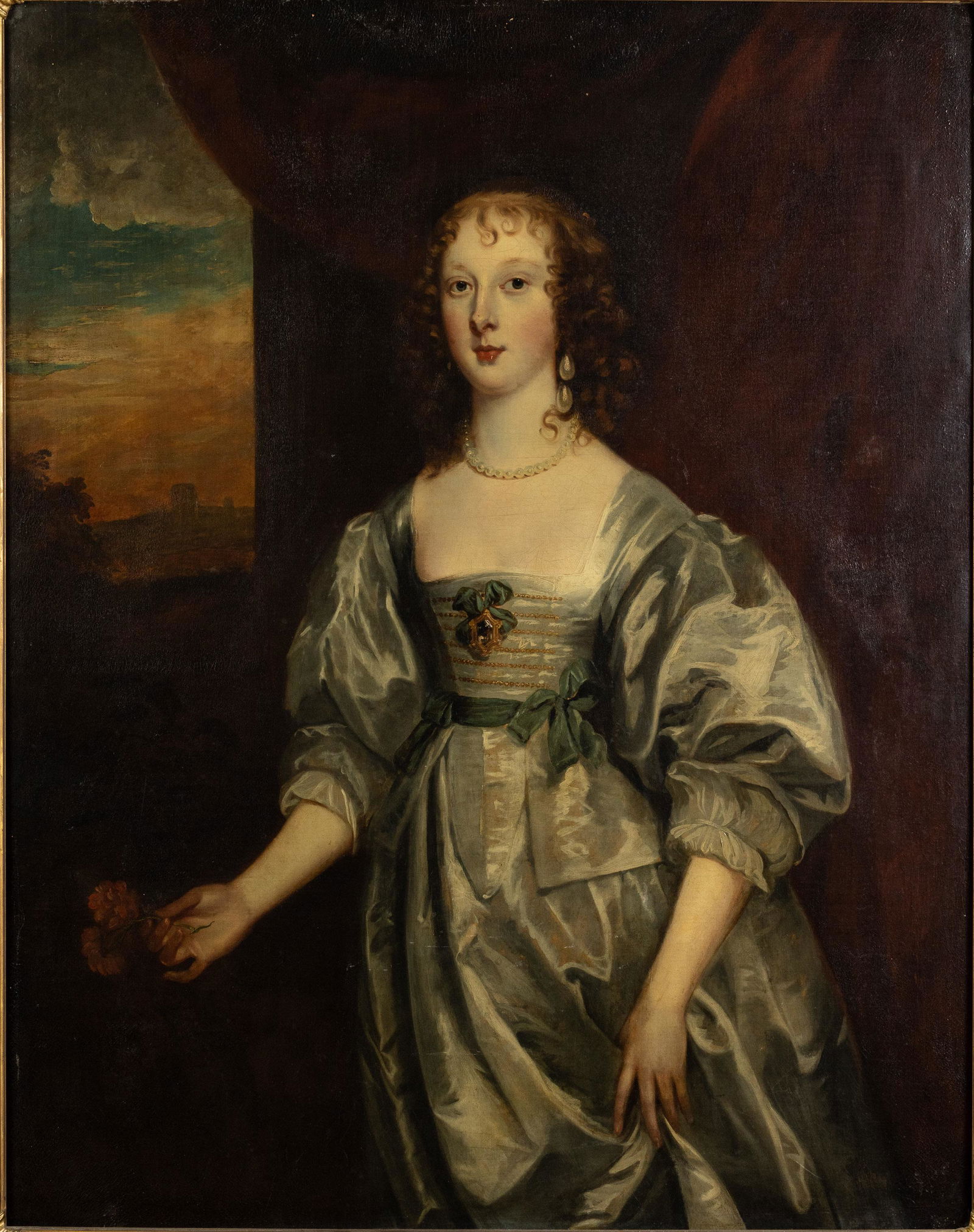 After van Dyck, Countess of Devonshire, O/C, c. 1800 (1 of 17)