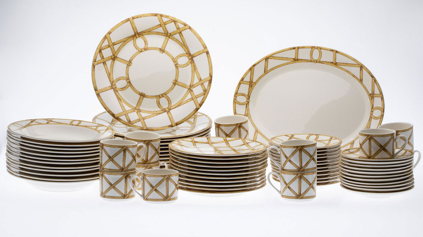 Set of Charlotte Moss Bamboo Dinnerware, 71 pcs. (1 of 8)