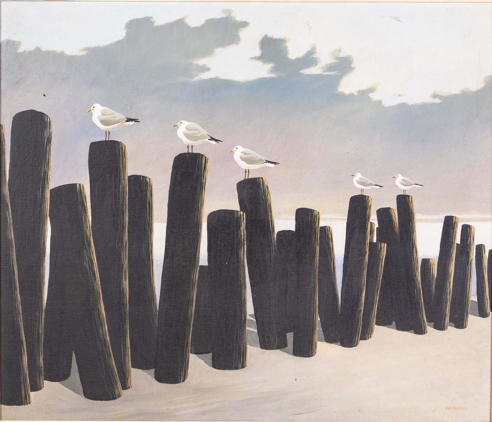 Jim Palmer (NC/GA, b. 1941), Seagulls, O/C (1 of 14)