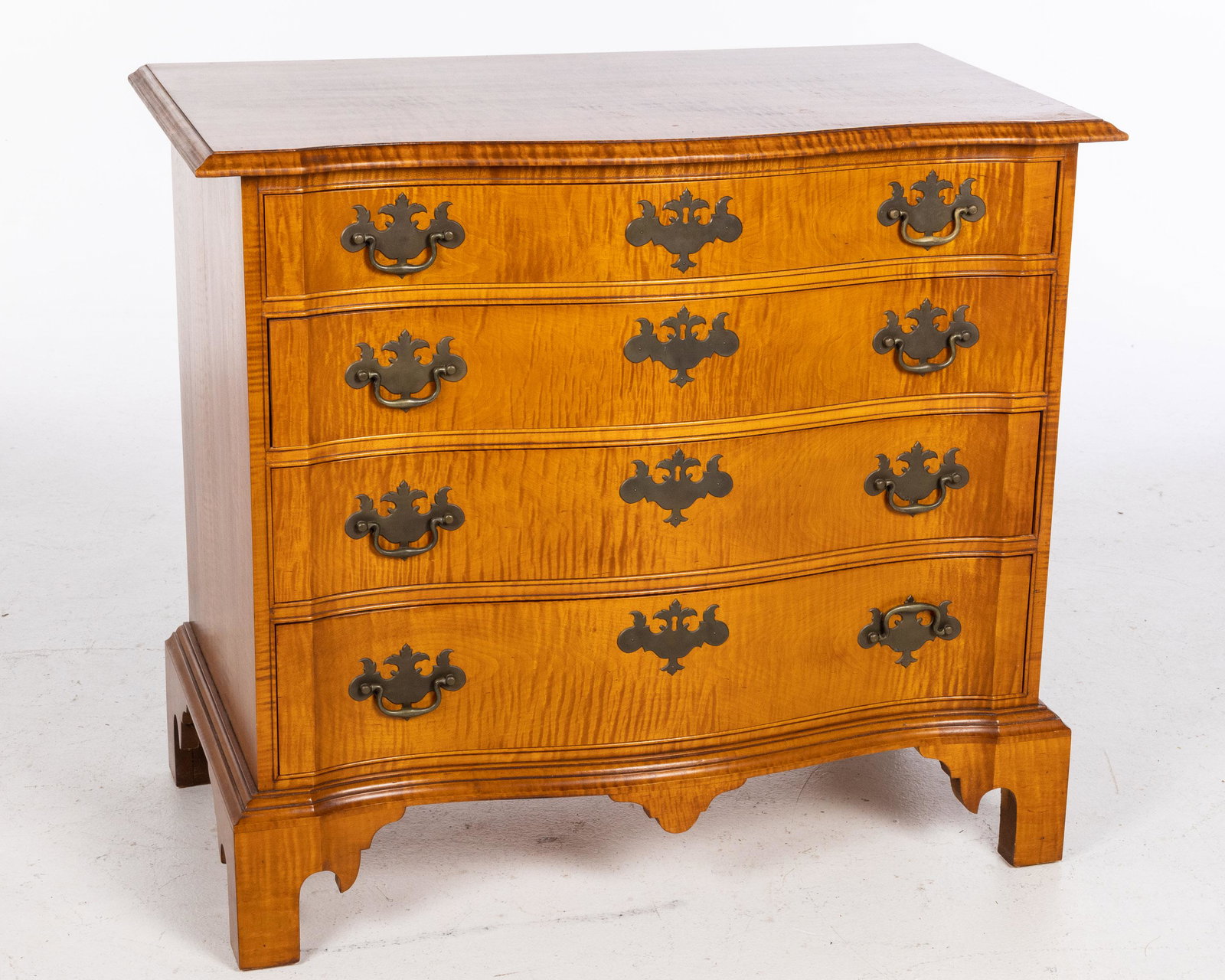 Eldred Wheeler Tiger Maple Chest of Dawers (1 of 10)