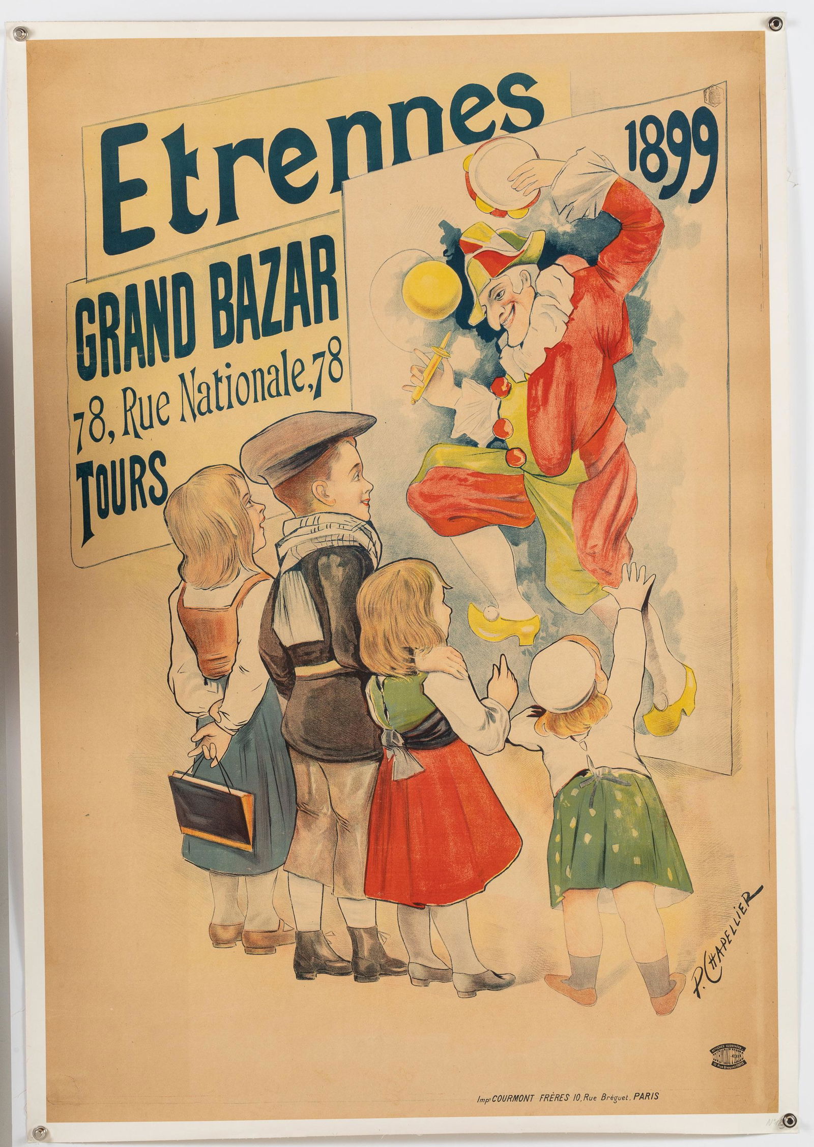 P. Chapellier, Vintage French Bazar, 1899 Poster (1 of 19)