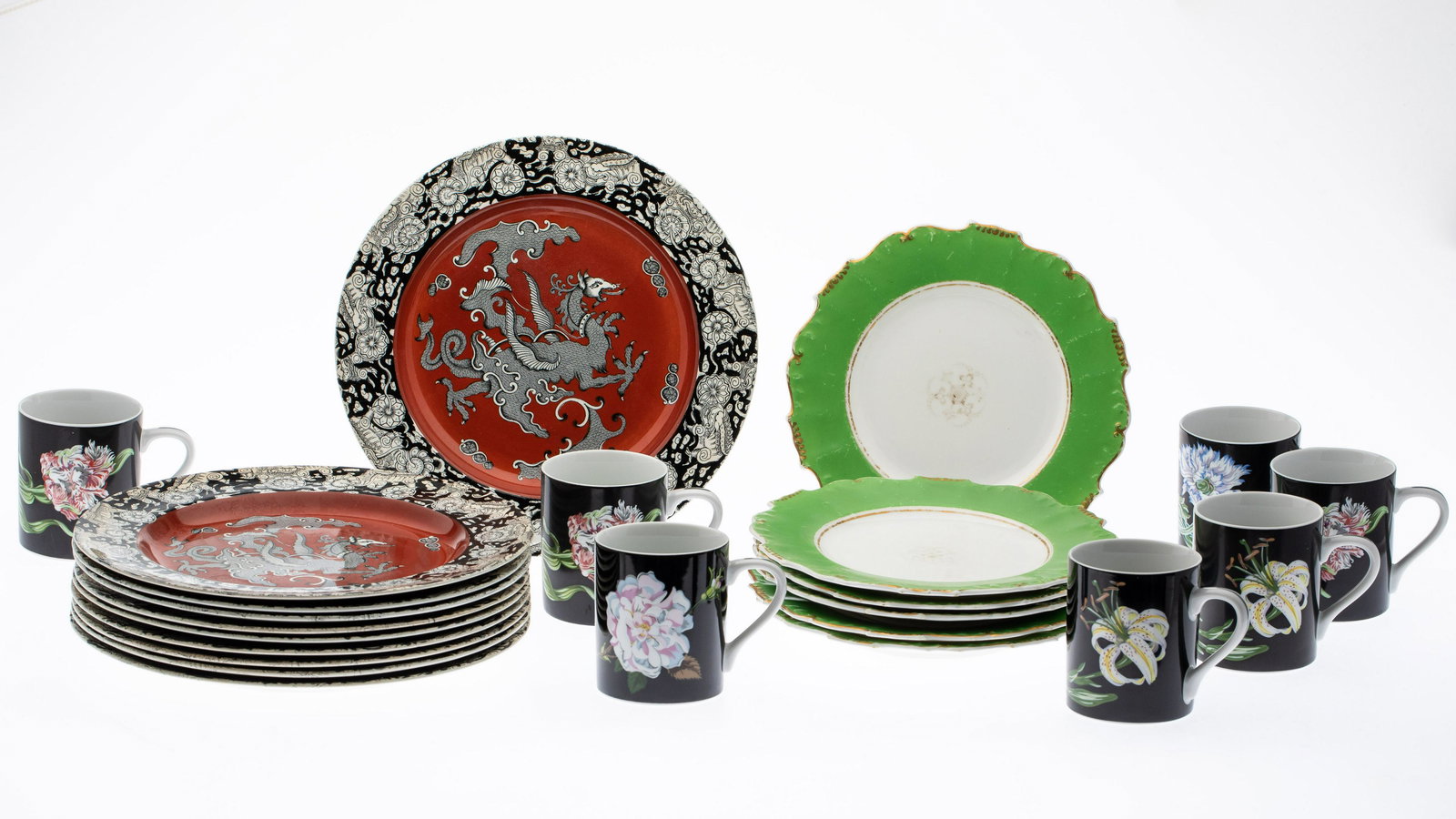 Mason's Ironstone Plates, 6 Plates & 7 Tiffany Mugs (1 of 7)