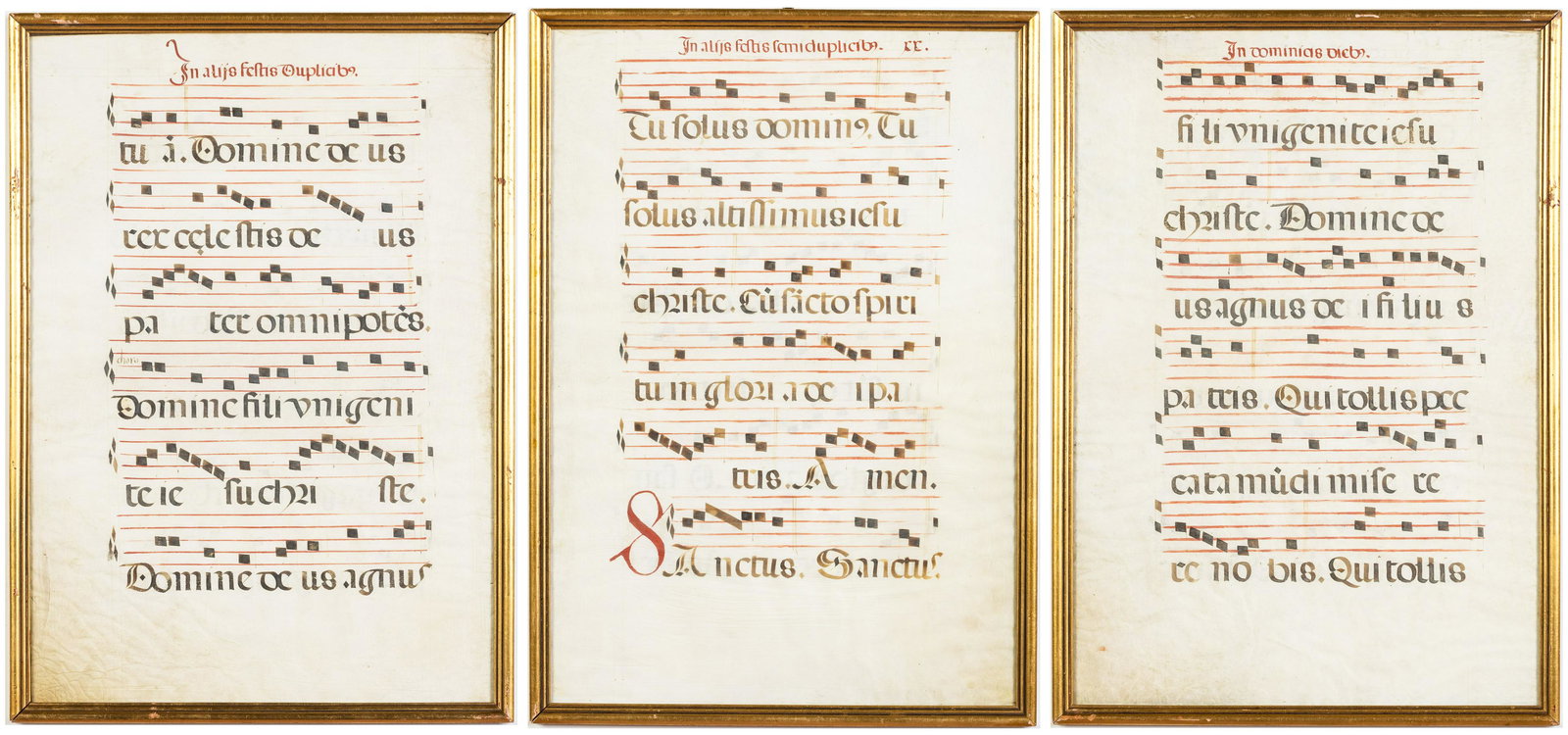3 Pages of Sheet Music on Vellum, 16th/17th Century (1 of 11)