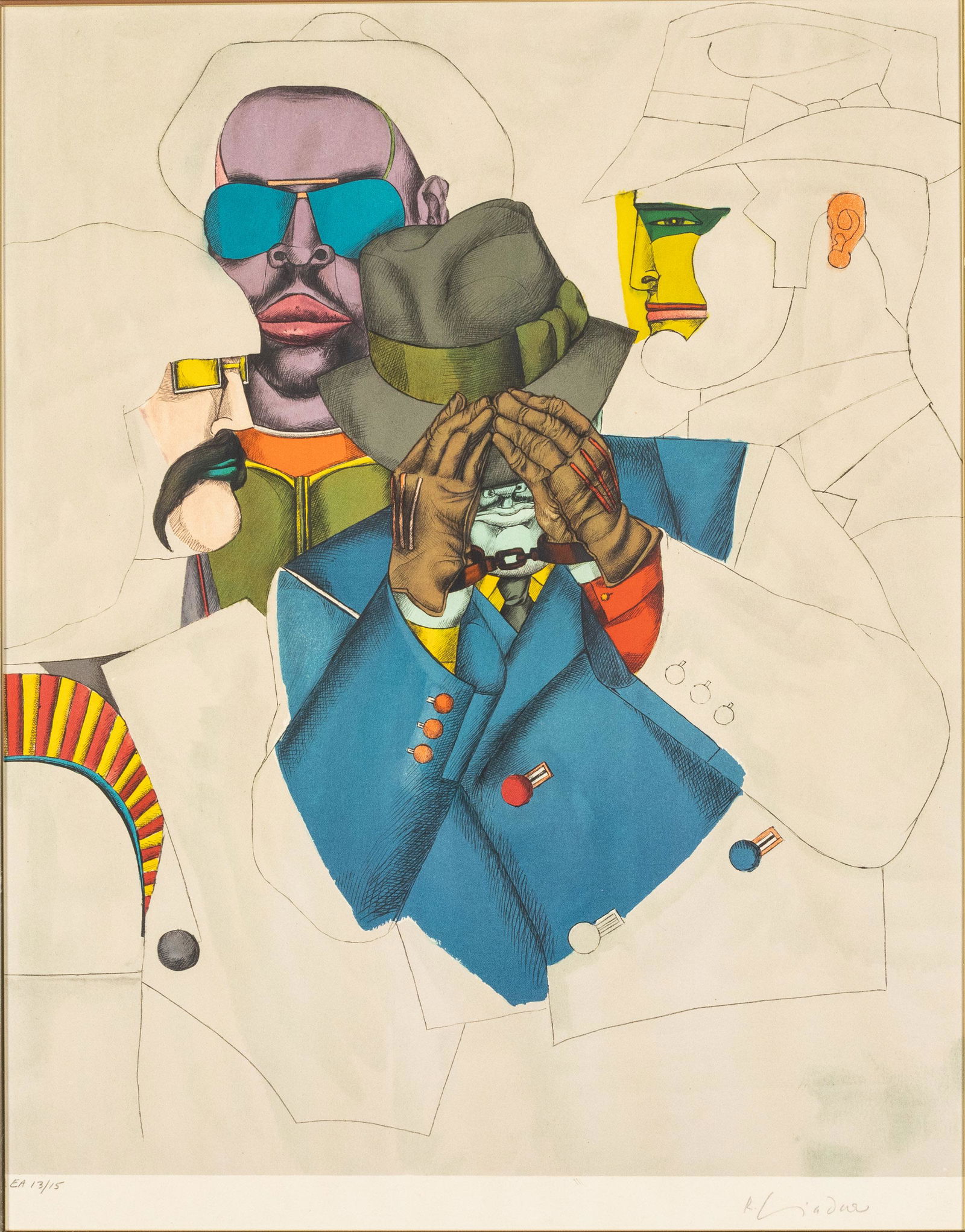 Richard Lindner (1901-1978), Four Men, Lithograph (1 of 12)