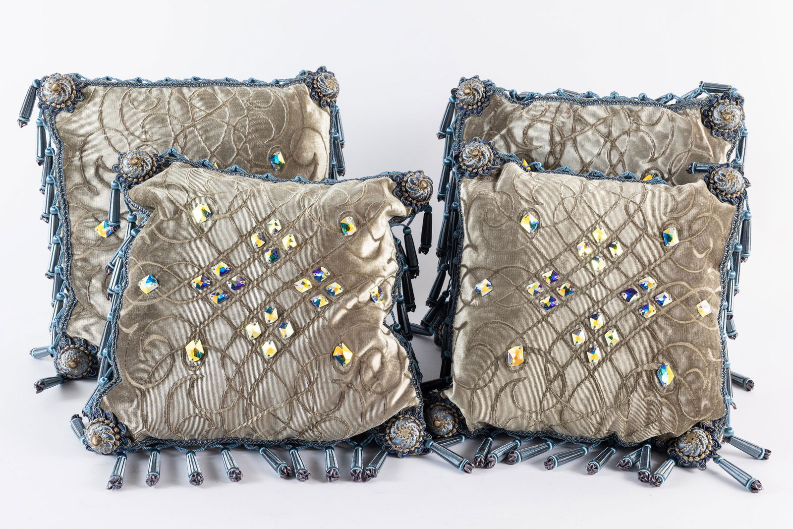 4 Cut Velvet Accent Pillows (1 of 10)