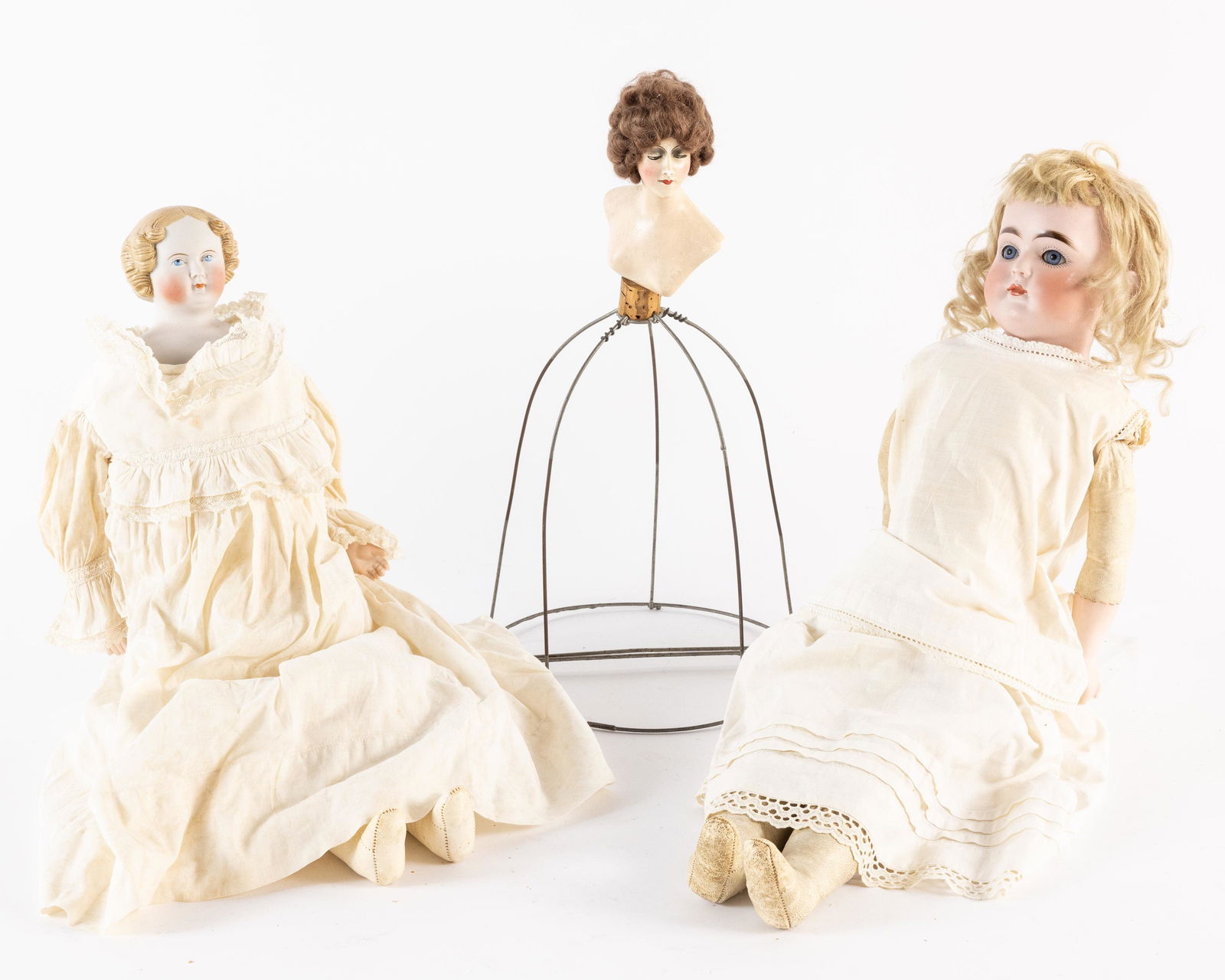 2 Porcelain Dolls and a Doll Form (1 of 14)