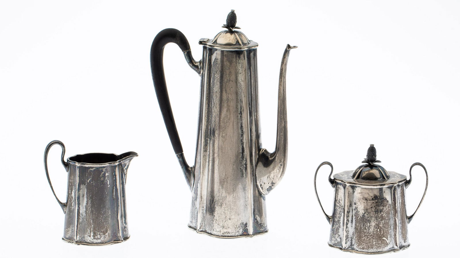 Sterling Silver Three Piece Tea Service (1 of 8)