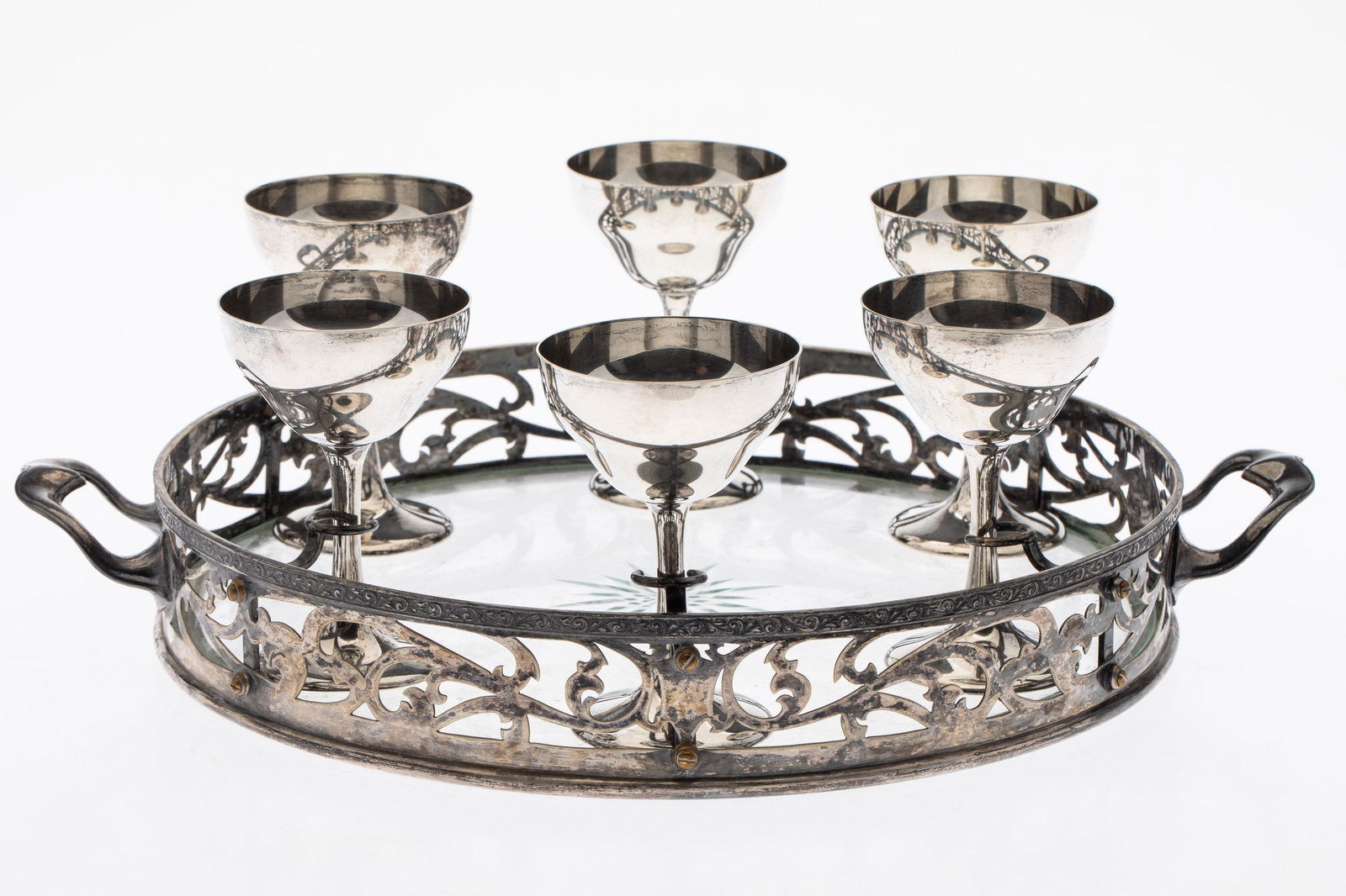 6 S. Kirk & Son Sterling Glasses & Silverplate Tray (1 of 14)