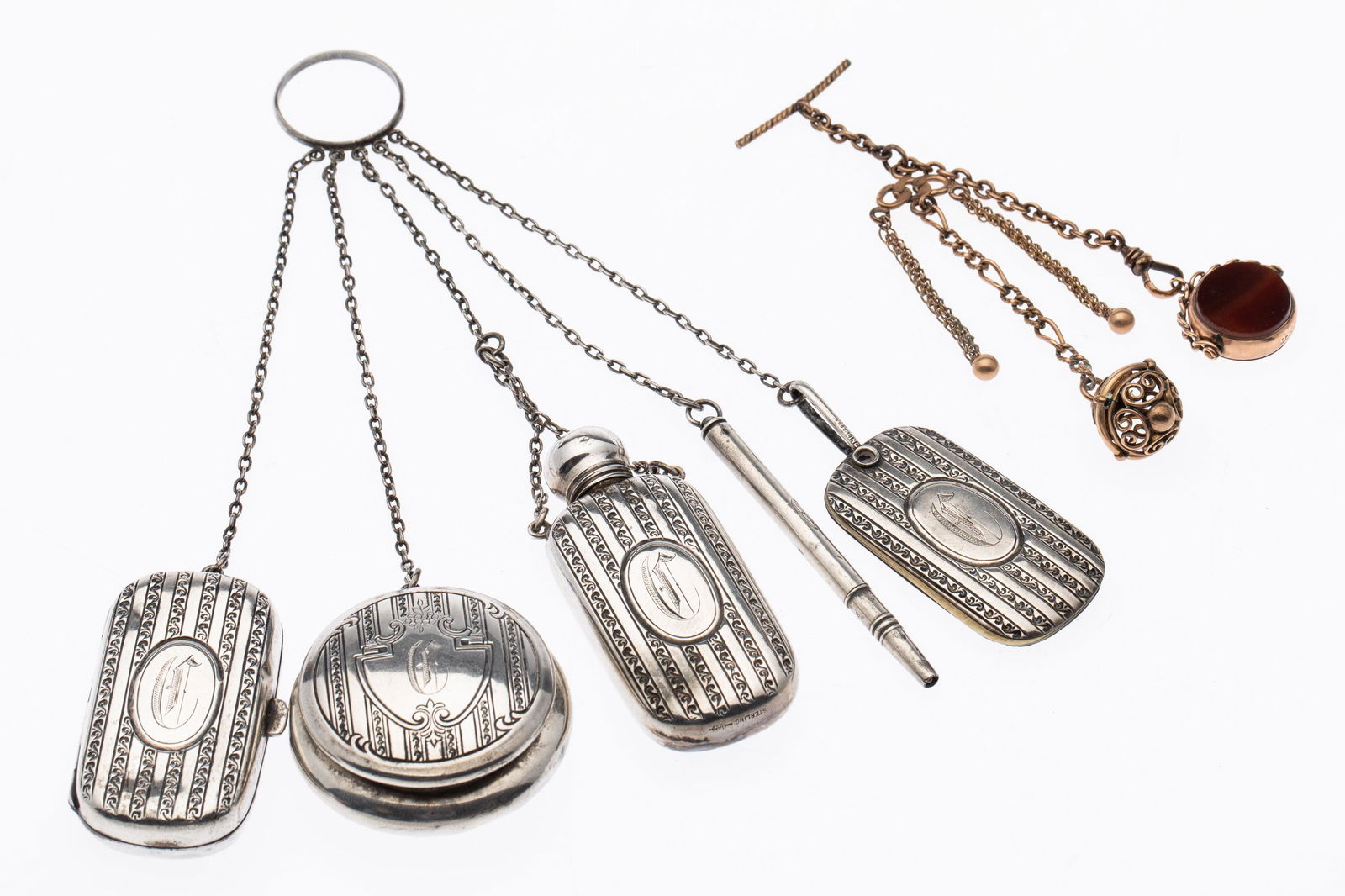 Sterling Silver Chatelaine & Gold Filled Chatelaine (1 of 7)