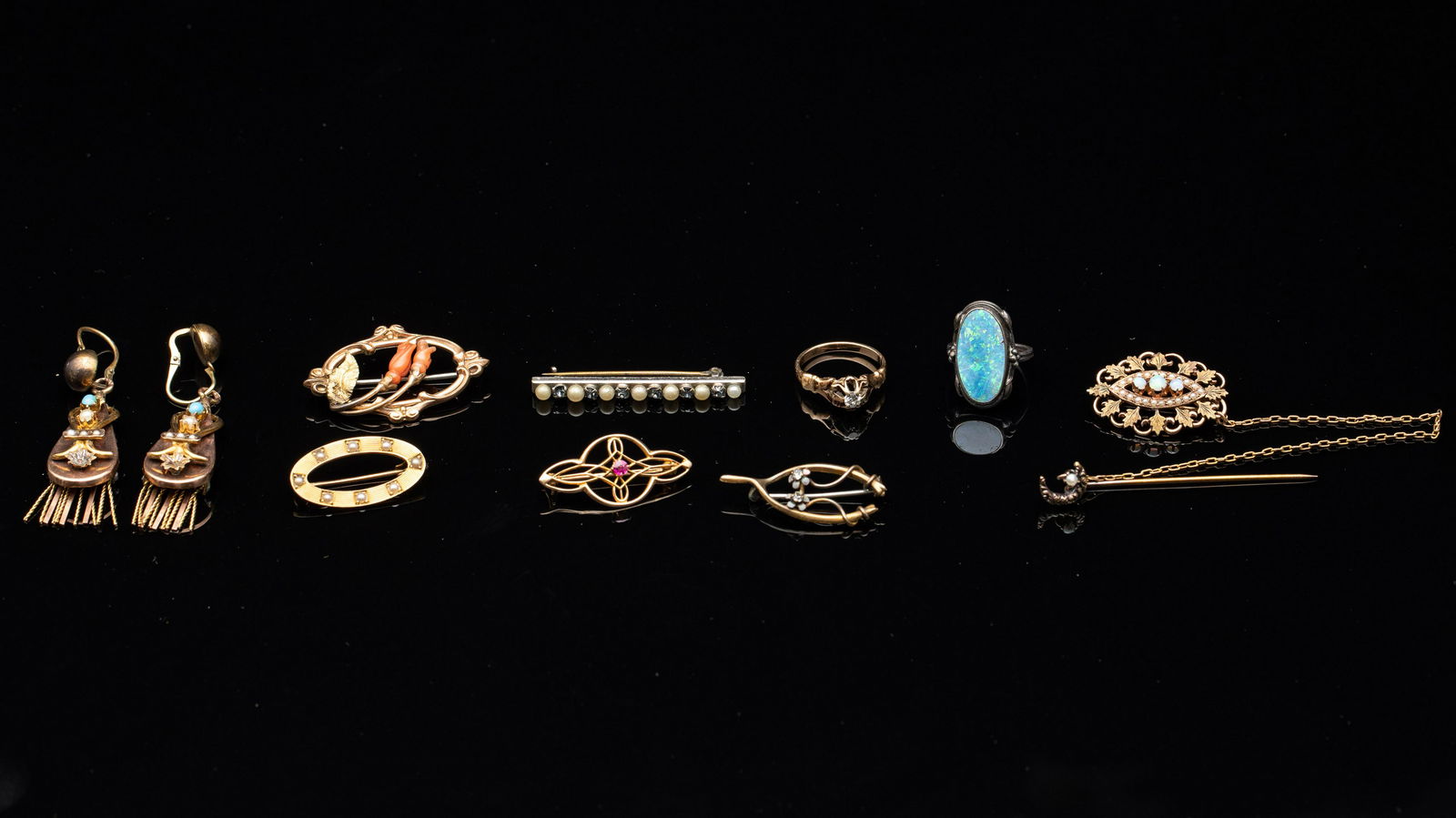 6 Pins, 2 Rings, and a Pair of Earrings (1 of 7)