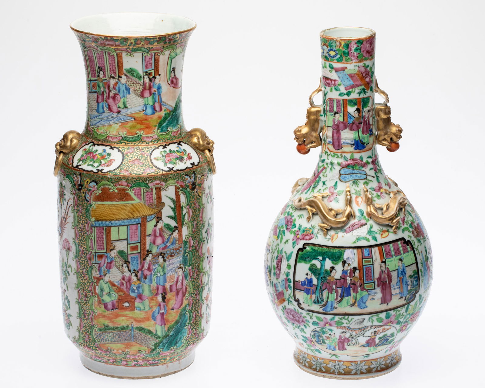 Two Chinese Famille Rose Vases (1 of 16)