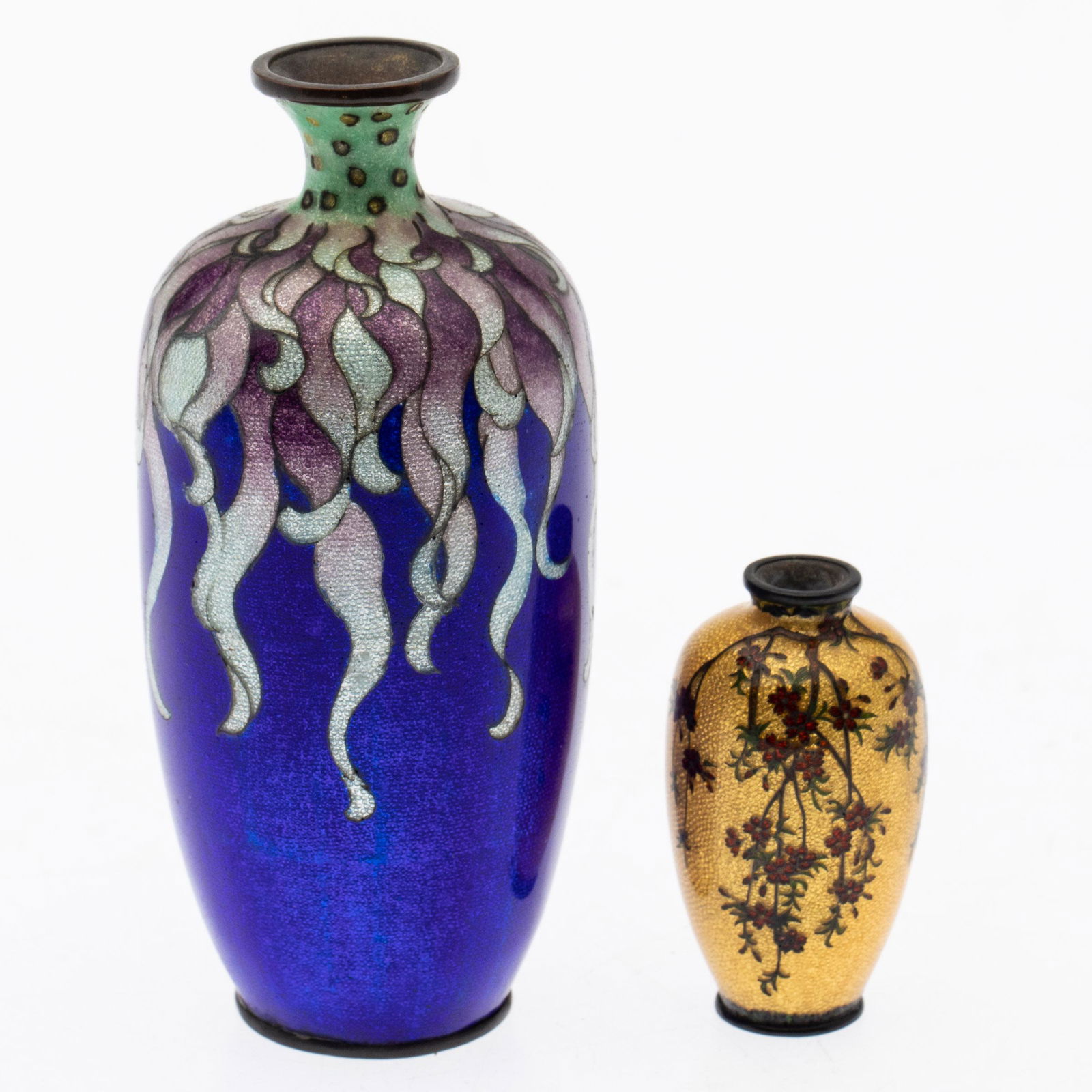 Two Small Japanese Cloisonne Vases (1 of 9)