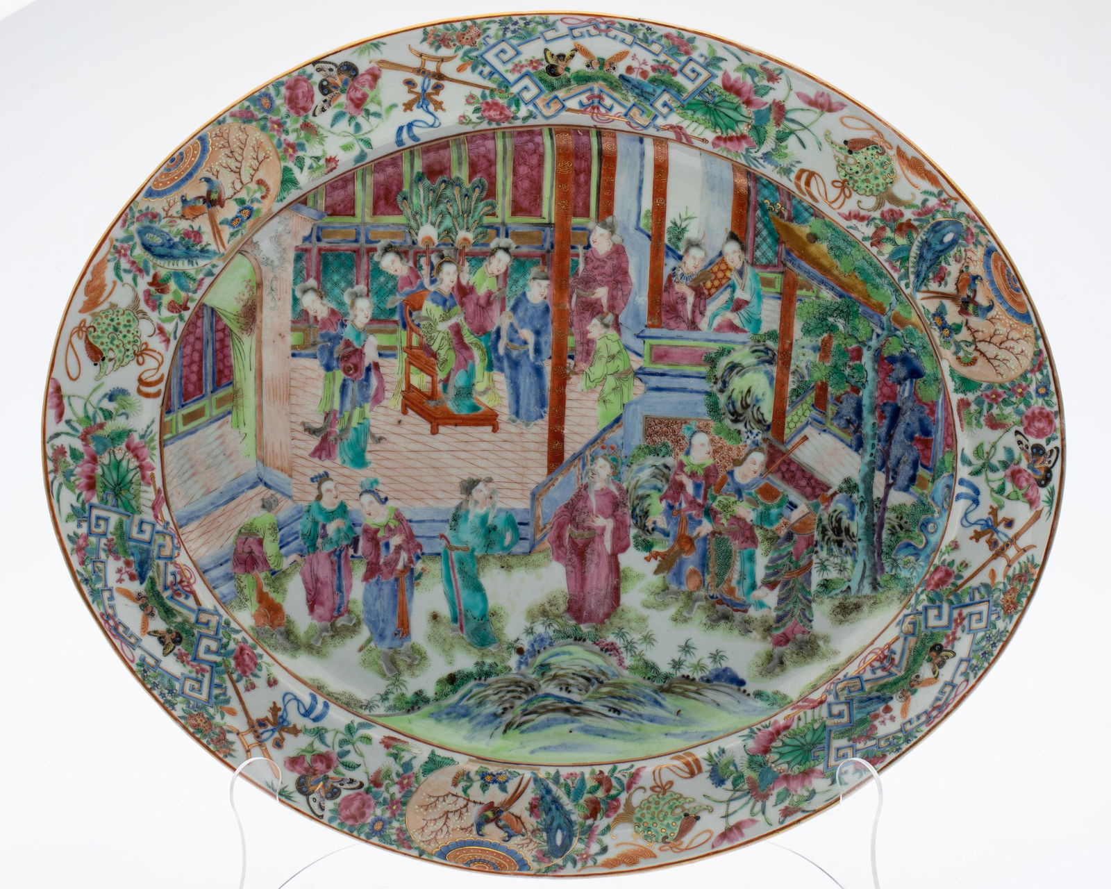 Chinese Famille Rose Oval Platter, 19th C (1 of 10)