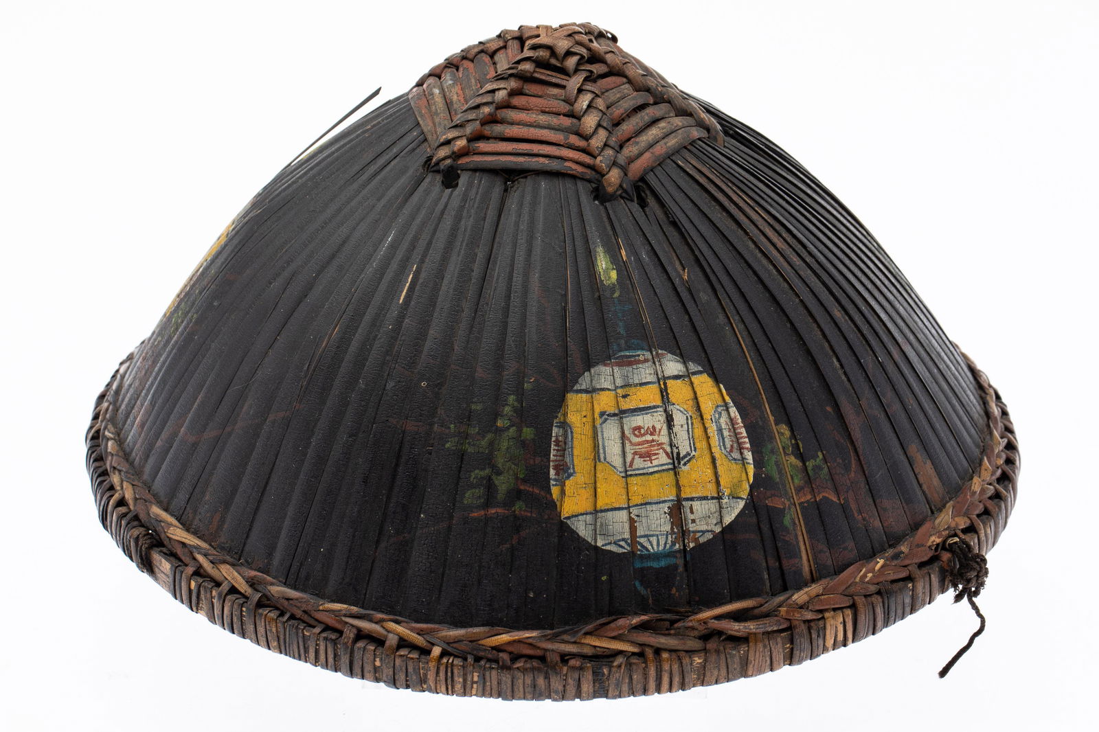 Chinese Painted Bamboo Court Officers Hat (1 of 8)
