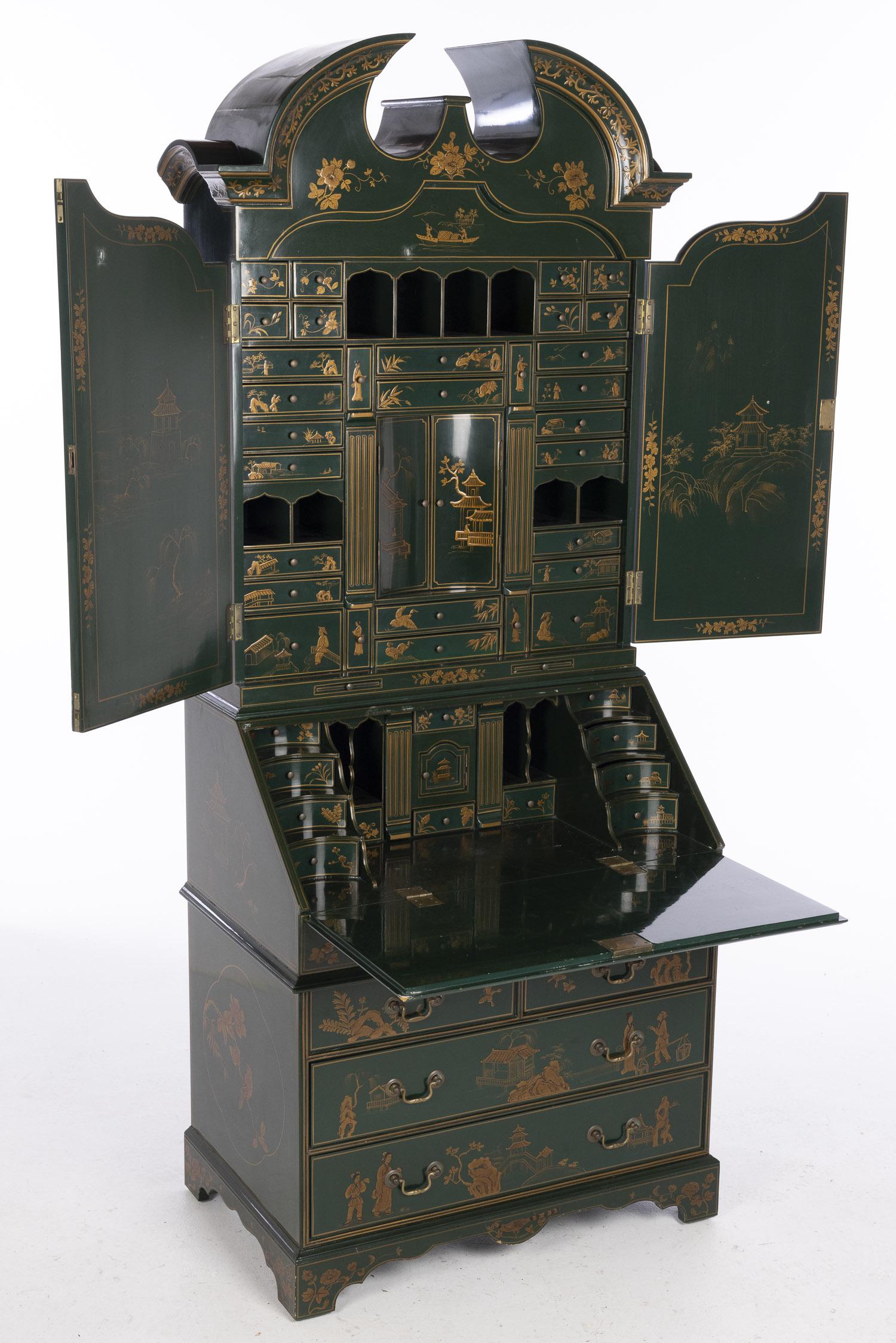 Maitland Smith Georgian Style Lacquer Secretary (1 of 11)
