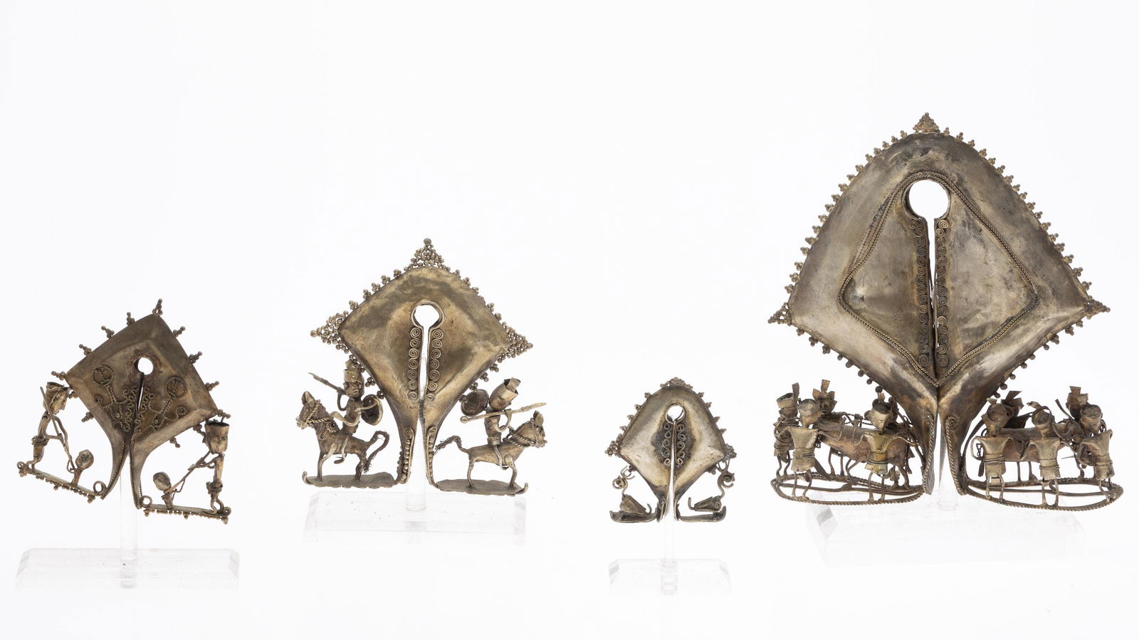 4 Indonesian Sumba Silver Earrings (1 of 15)